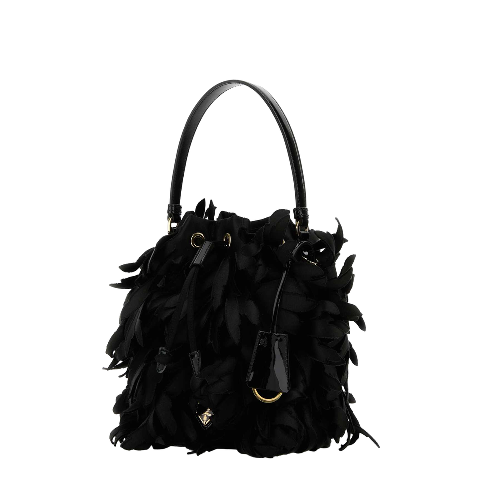 Embellished Satin Mini Bucket Bag - Image 2