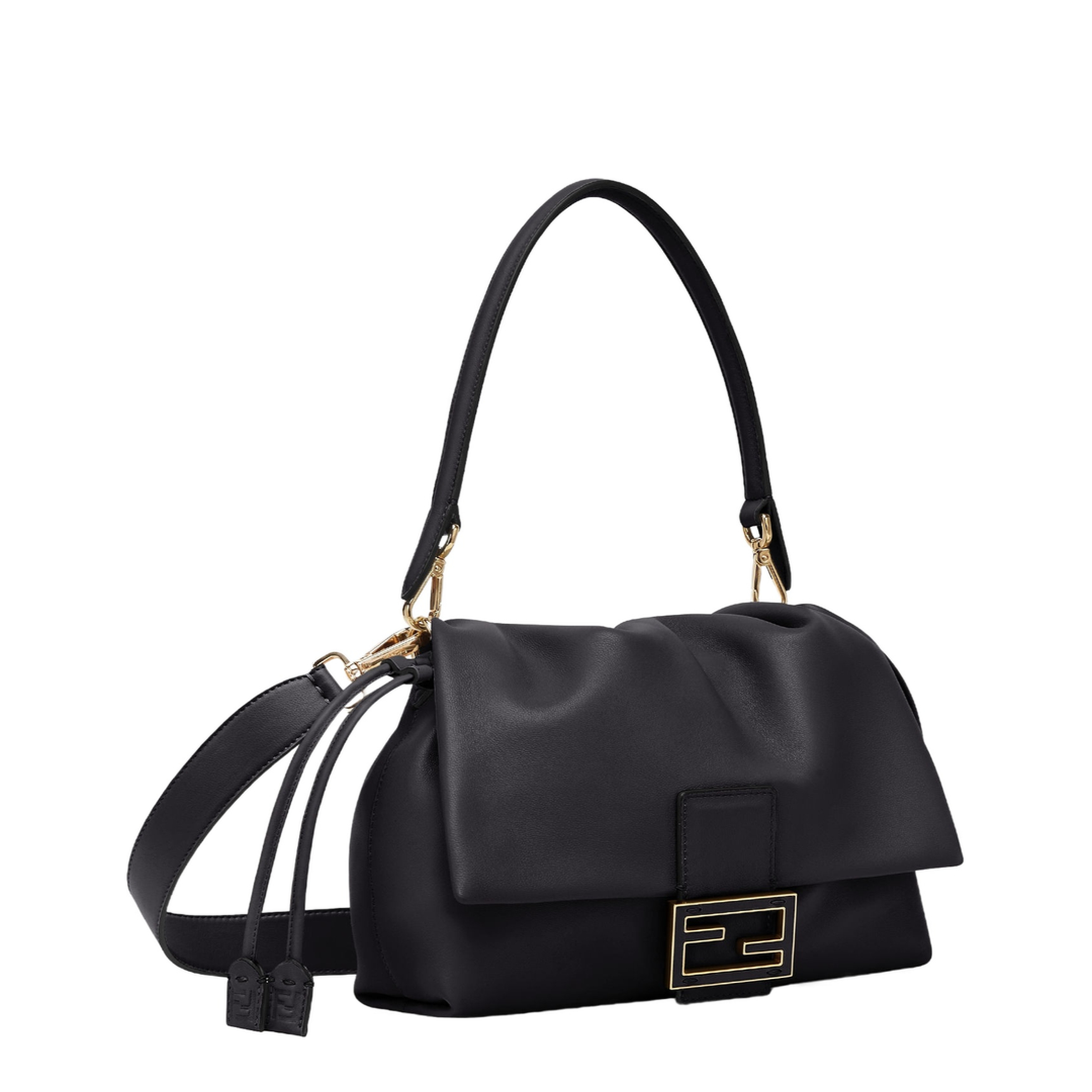 Mamma Baguette Medium Leather Handbag - Black - Image 2