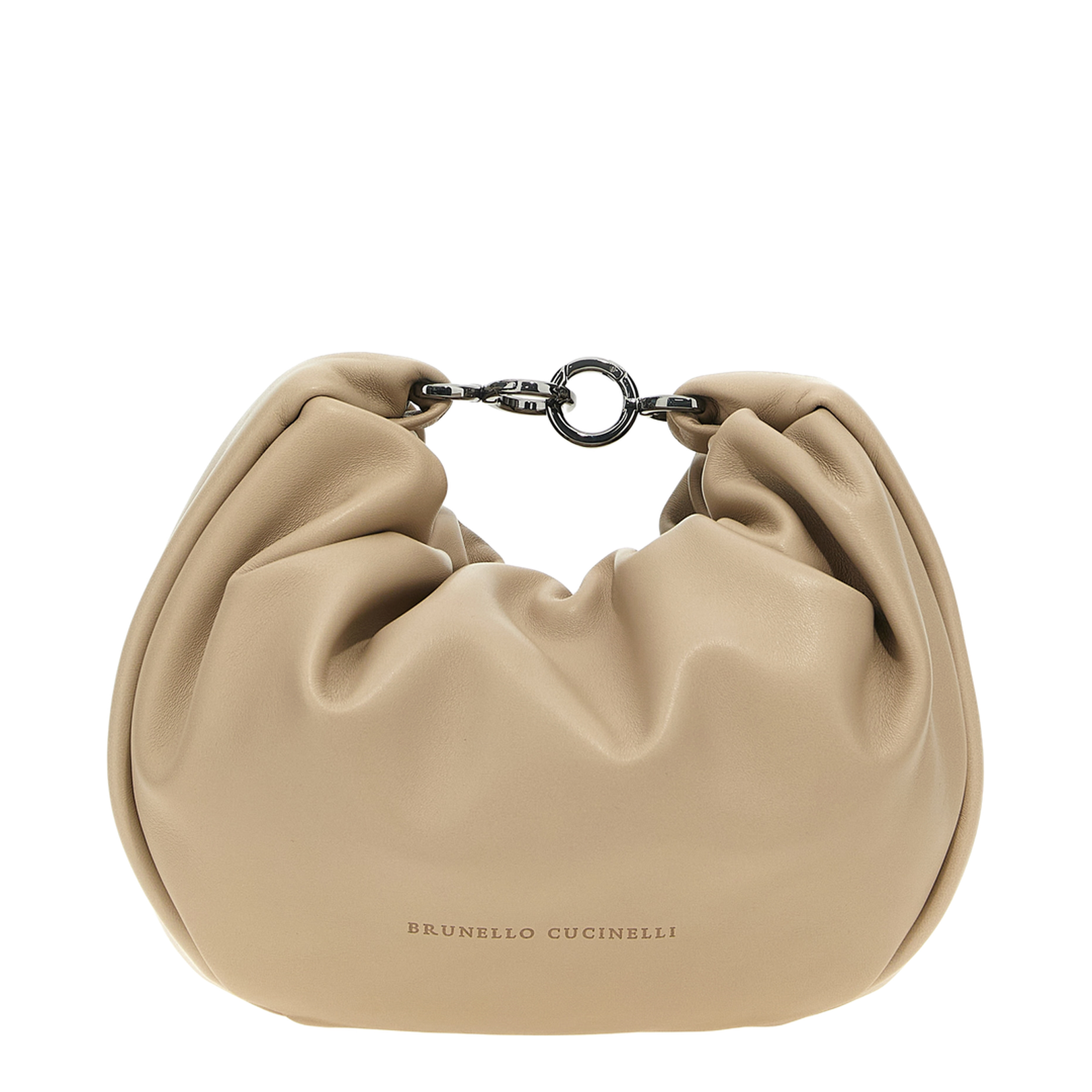 Brioche Hobo Soft Bag With Precious Chain - Image 2