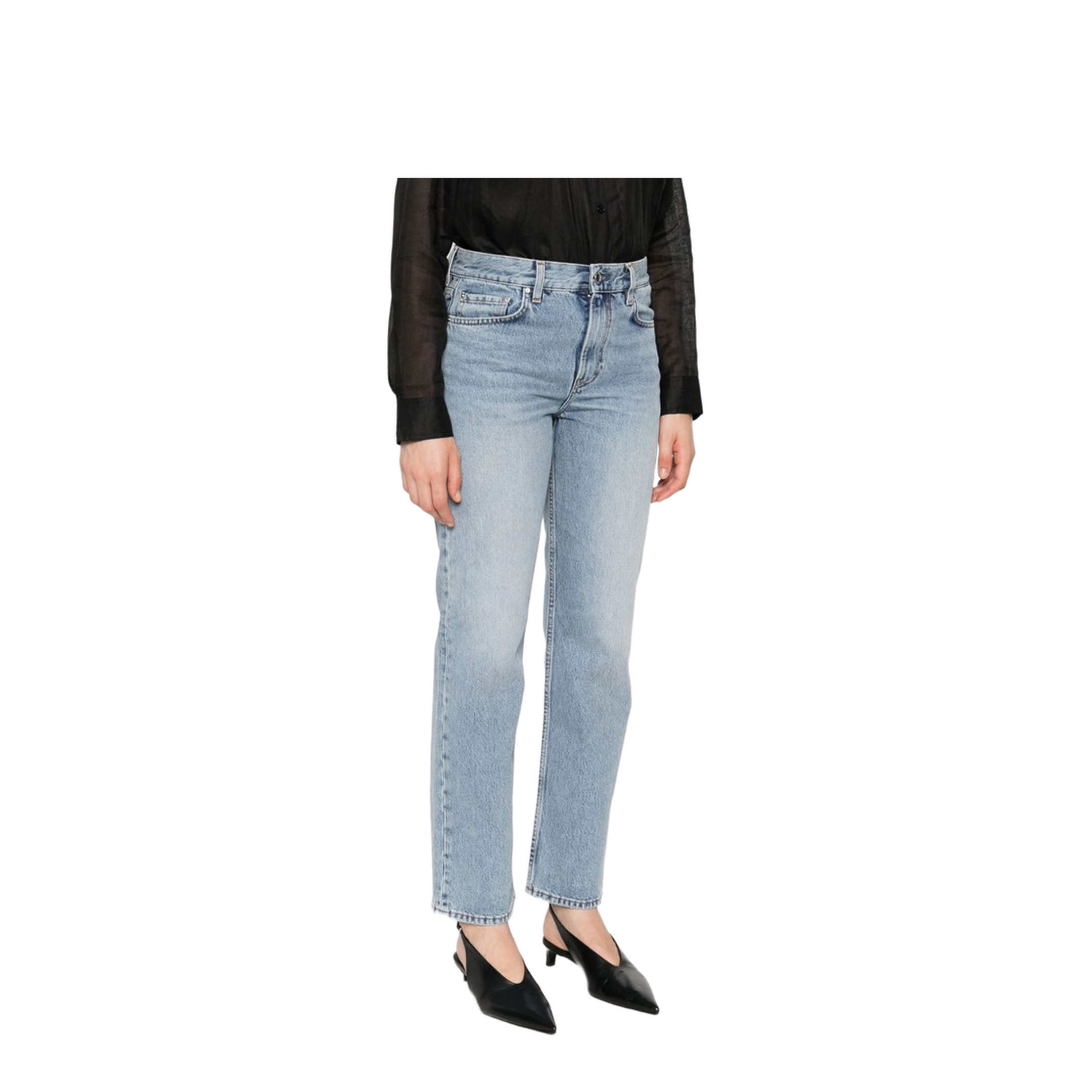Blue Low Straight Jeans - Image 4