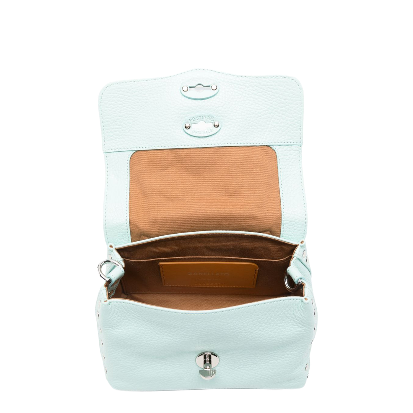 Postina Daily Baby Calfskin Top-Handle Bag - Clear Blue - Image 3