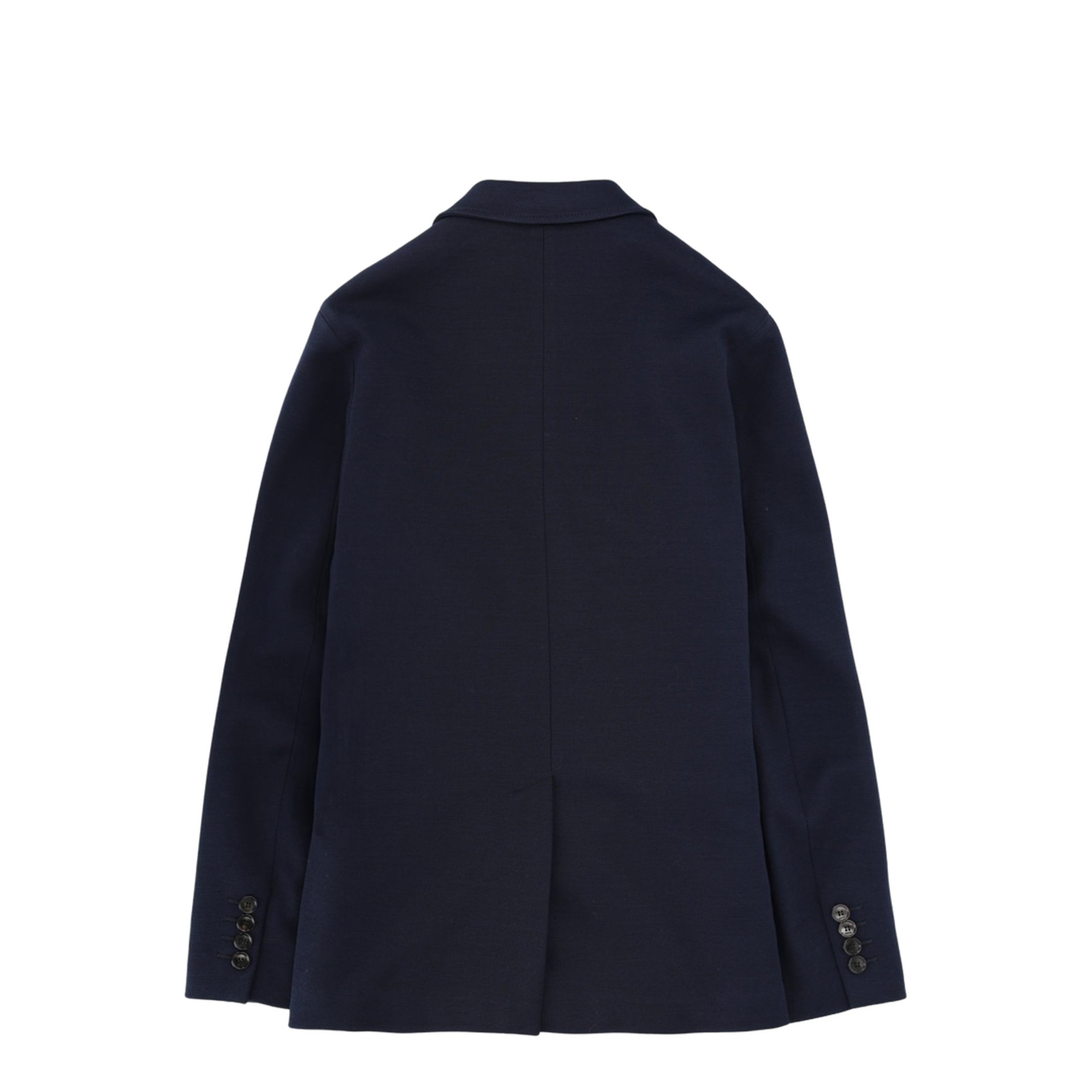 Single-breast Cotton Jersey Jacket in Dark Blue - Image 3