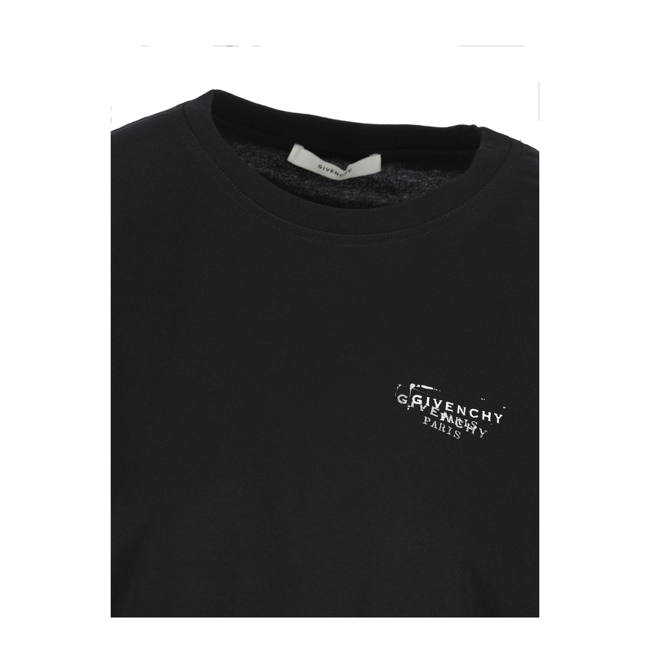 Black T-shirt with Stamp Print - Image 4