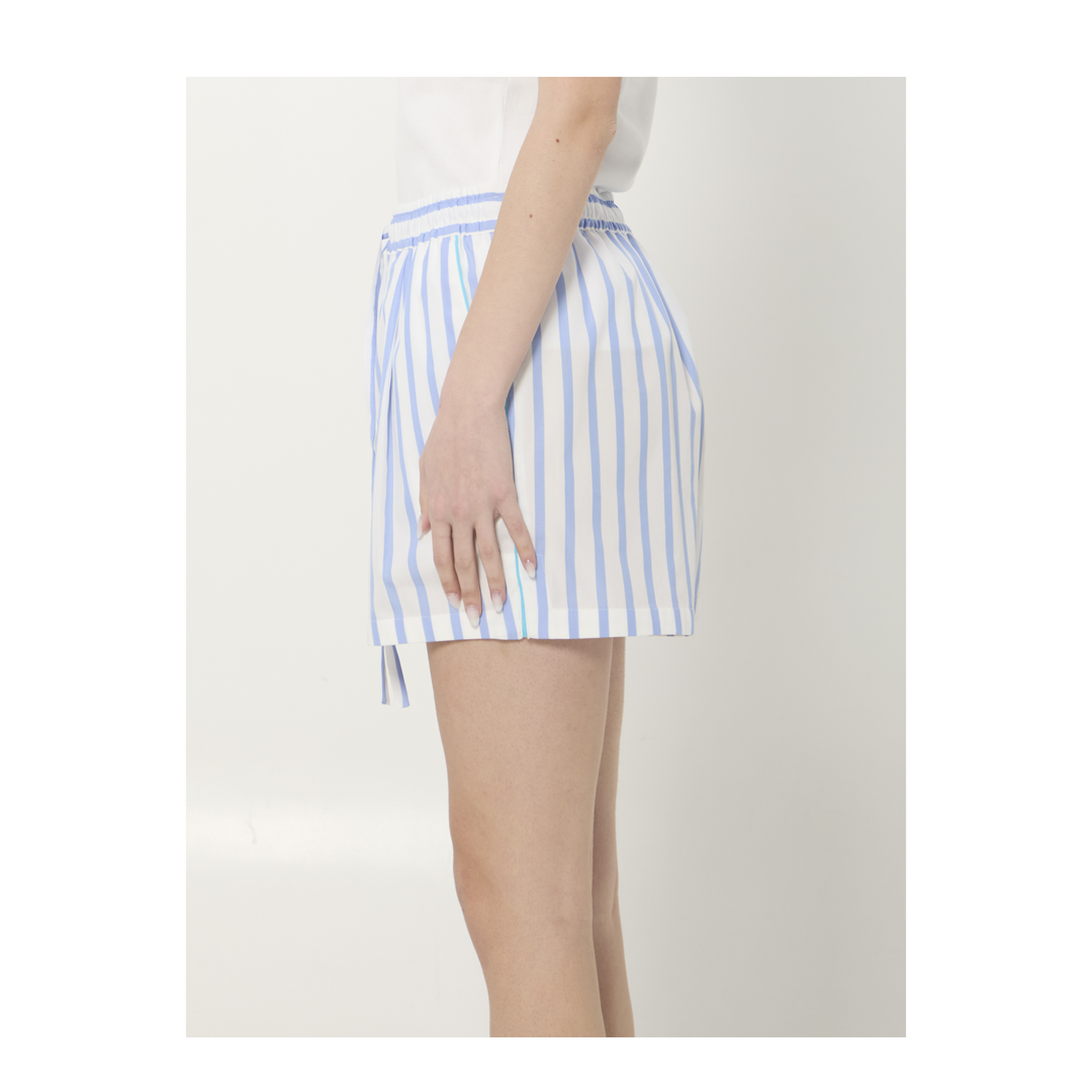 Striped Poplin Shorts - Image 3