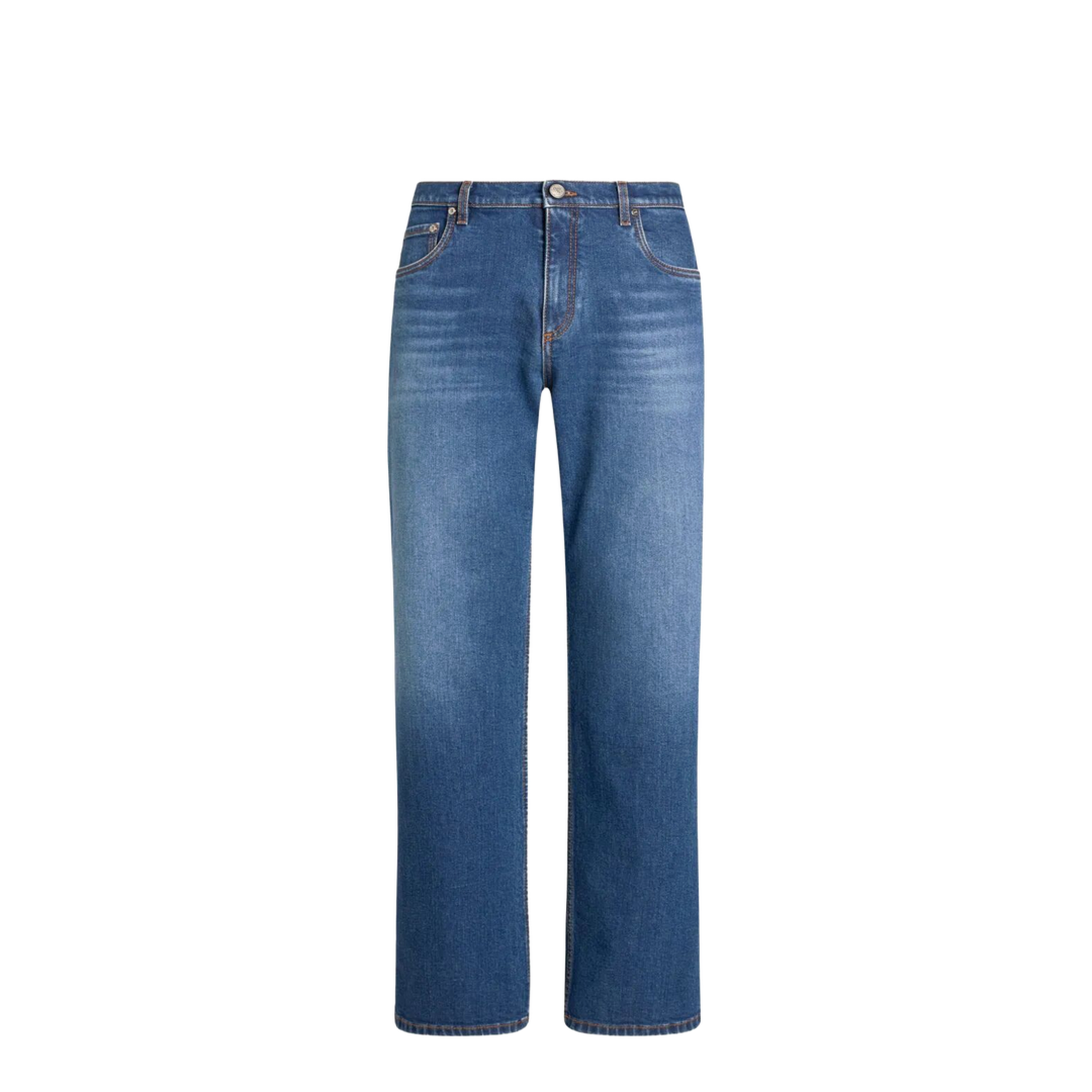 Straight-Leg Jeans with Pegaso - Image 1