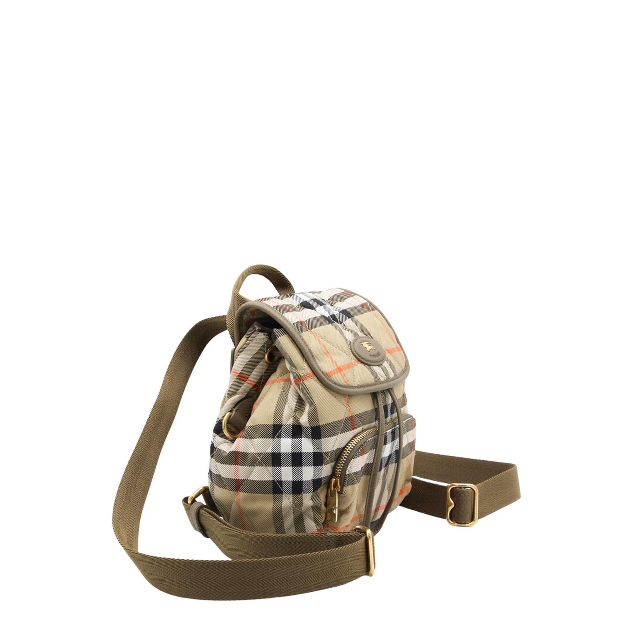 Horseshoe Mini Quilted Polyamide Backpack - Sand Beige - Image 5