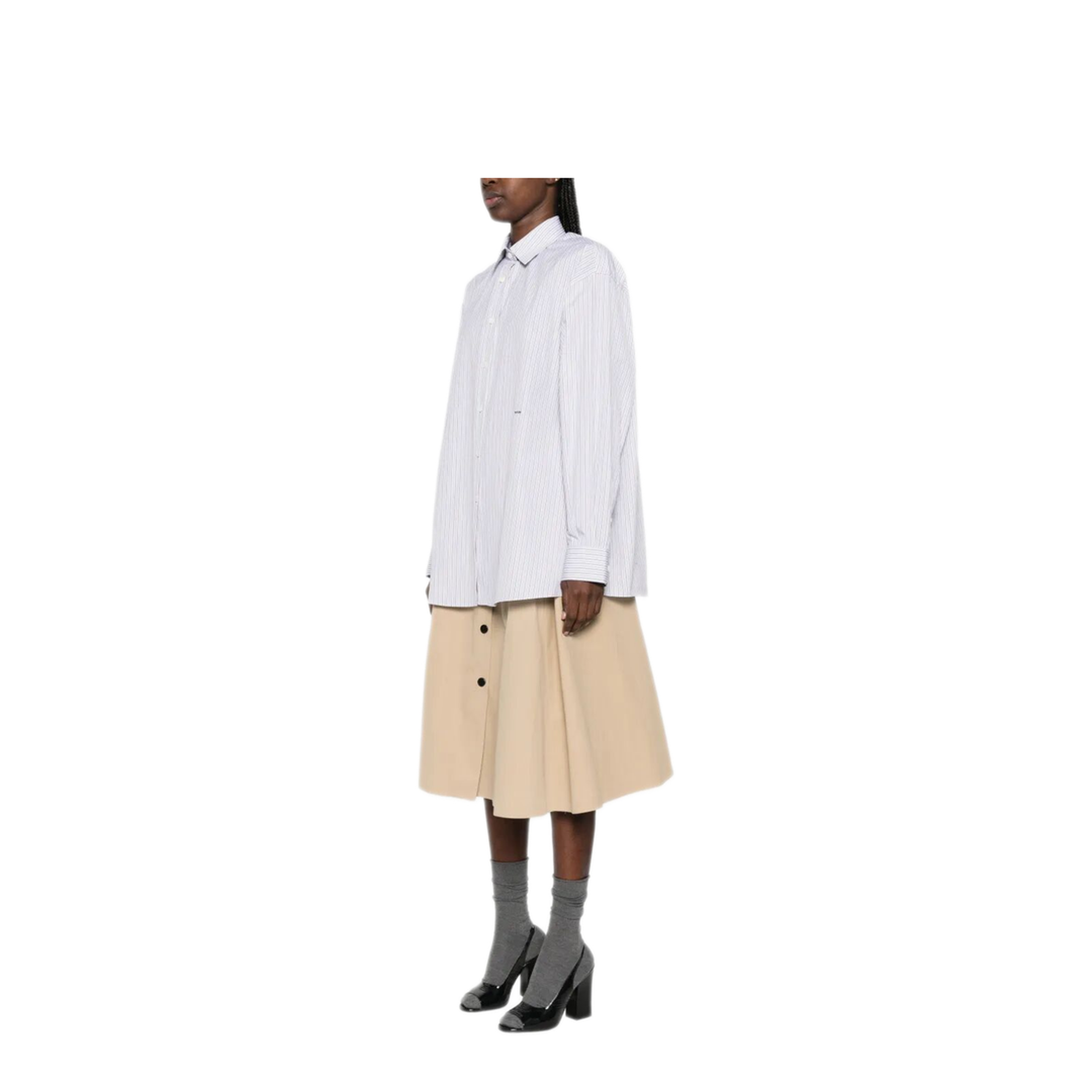 Double-Stripe Cotton Poplin Shirt - Image 2