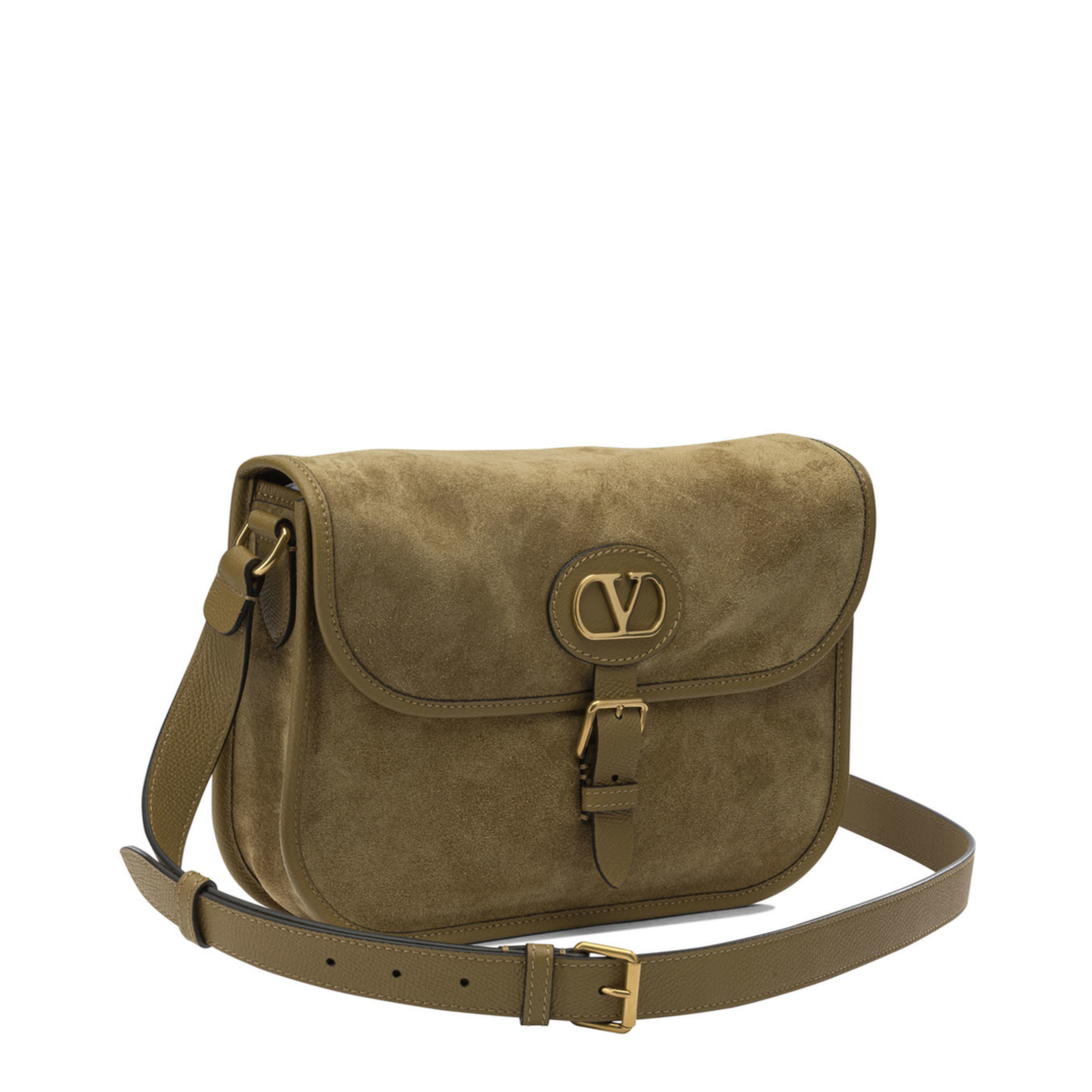 Antibes Medium Suede Shoulder Bag - Havana Beige - Image 2