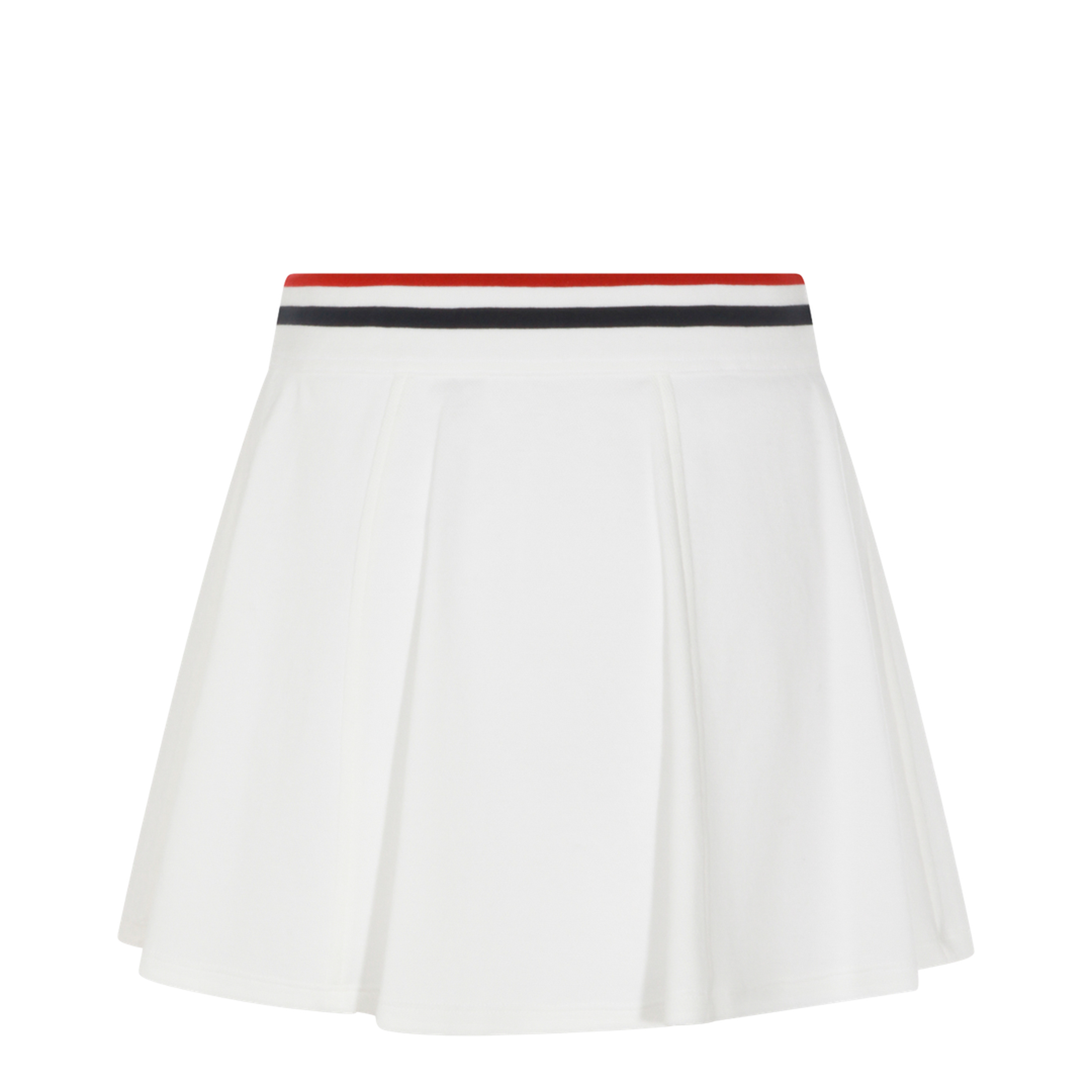 Striped-Trim A-Line Mini Skirt White - Image 3