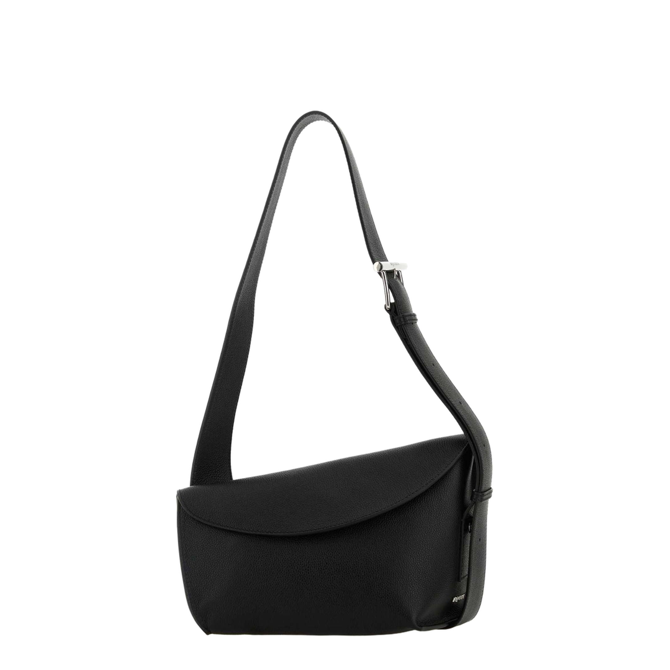 Large Calf Leather Sling Bag - Black - Image 1