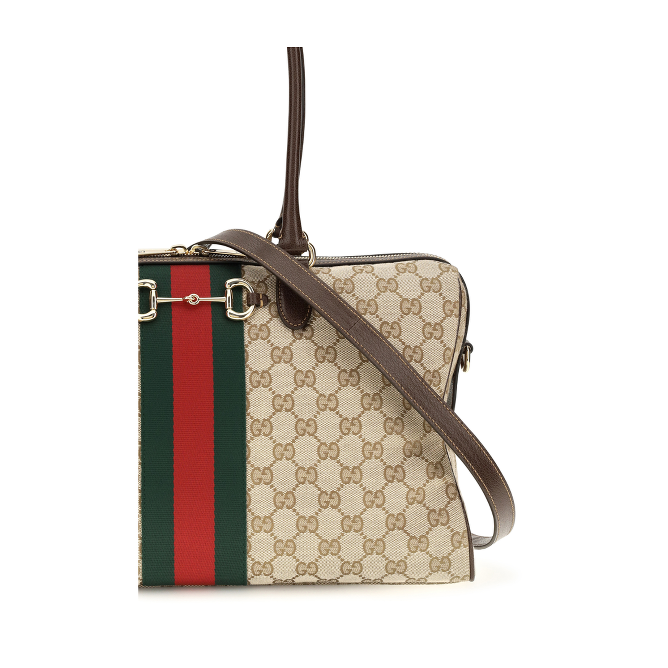 Large Horsebit Web Top Handle Bag - Image 4