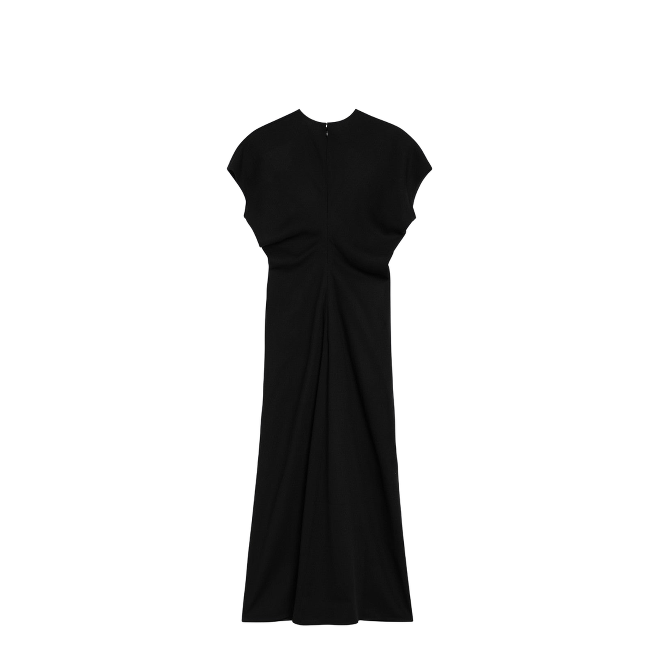 Black Wool Midi Dress - Image 2