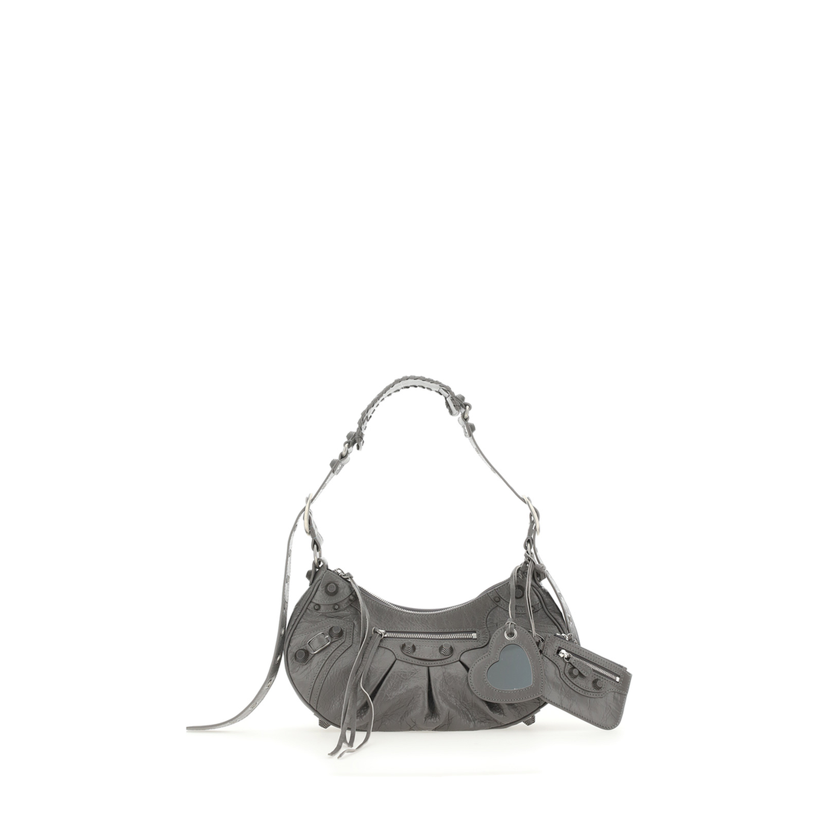 Le Cagole Small Arena Lambskin Shoulder Bag - Black - Image 4