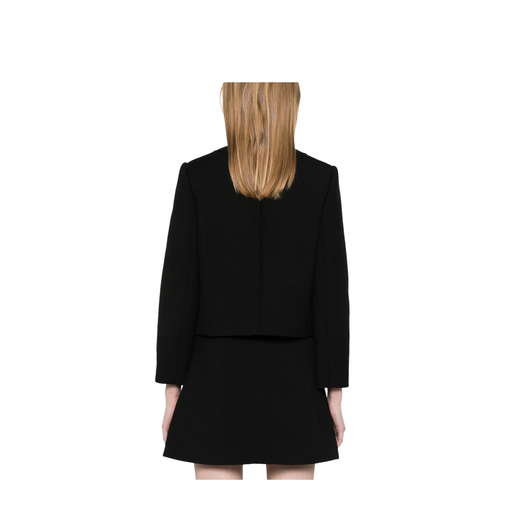 Brompton Jacket in Gauffered Double Wool - Black - Image 2