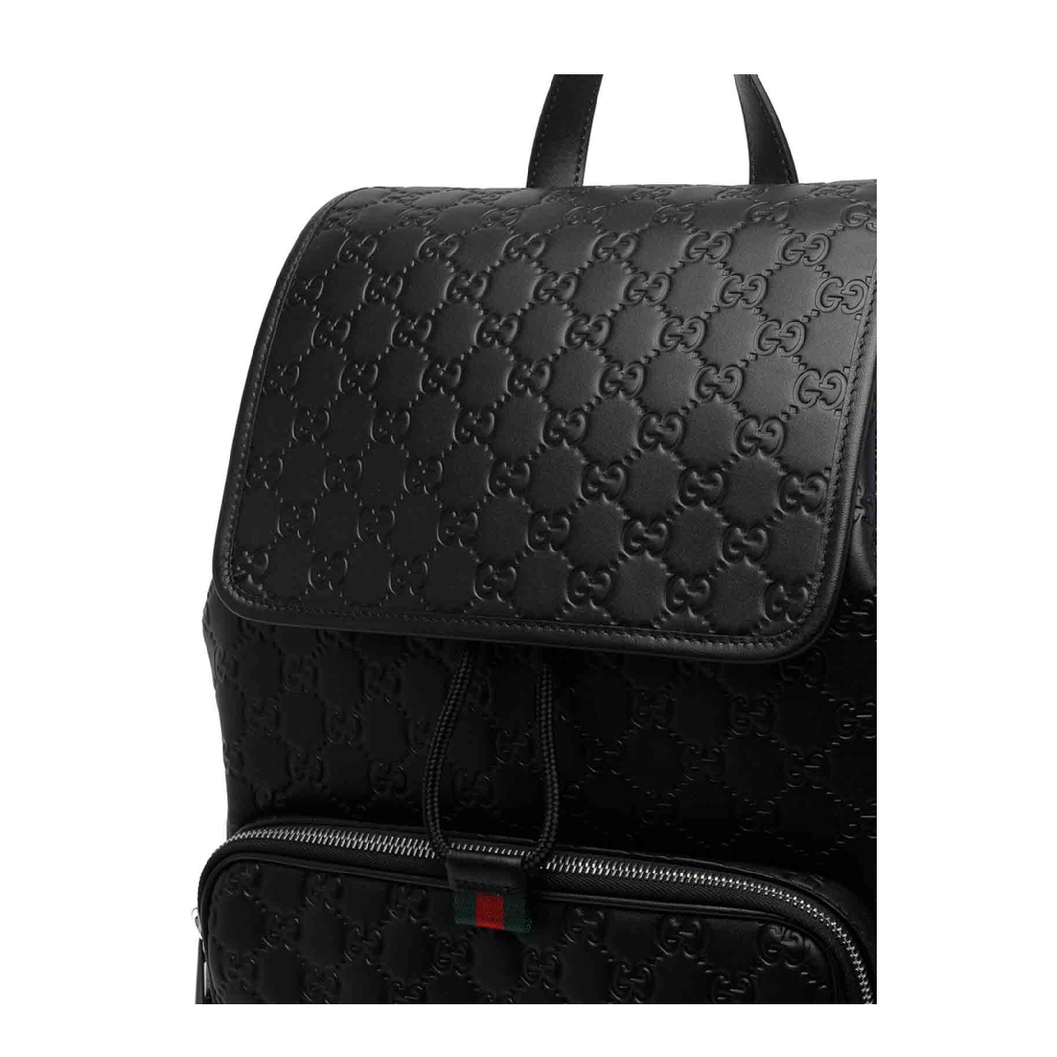 GG Emblem Medium Calfskin Backpack - Black - Image 4