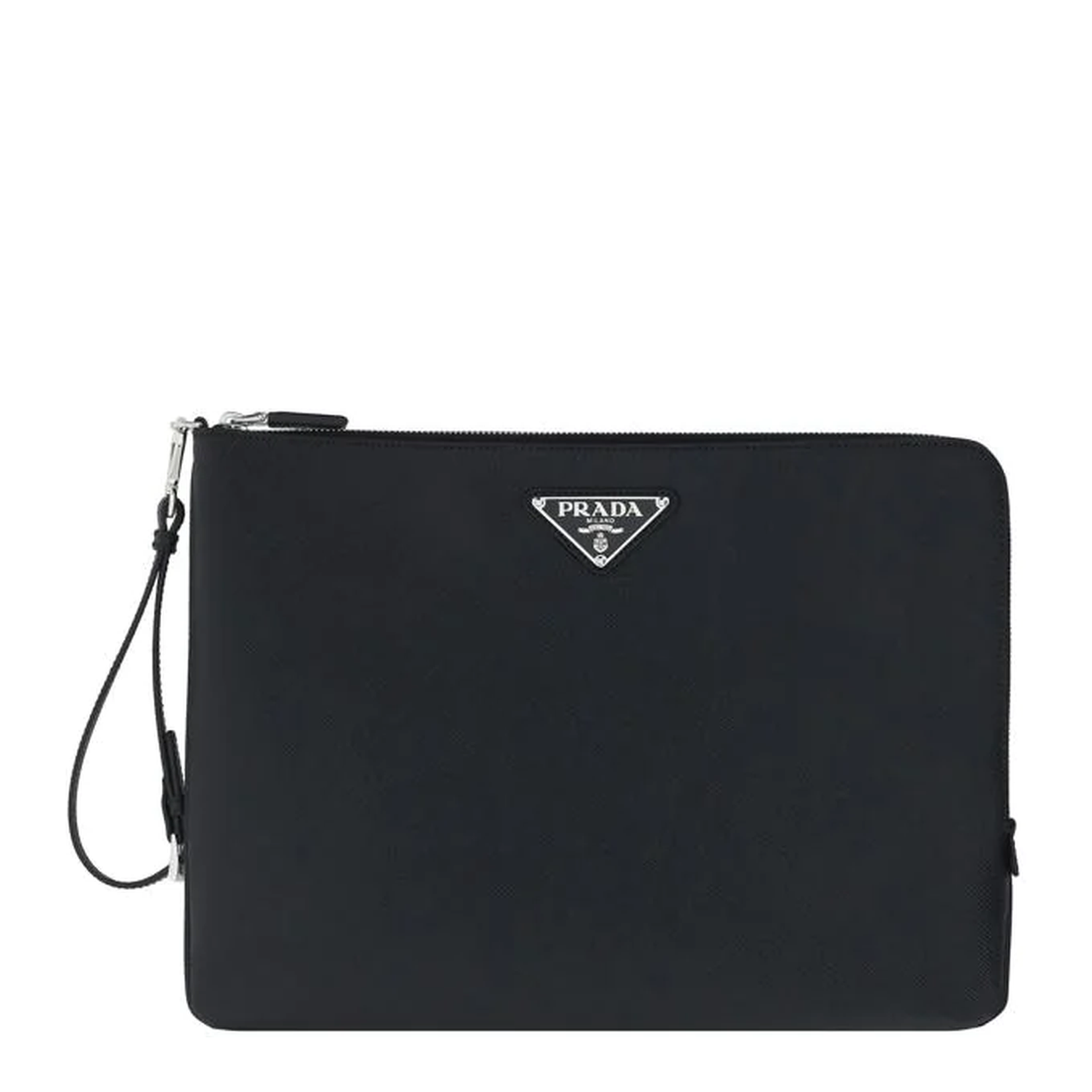 Medium Calfskin Pouch - Black - Image 1