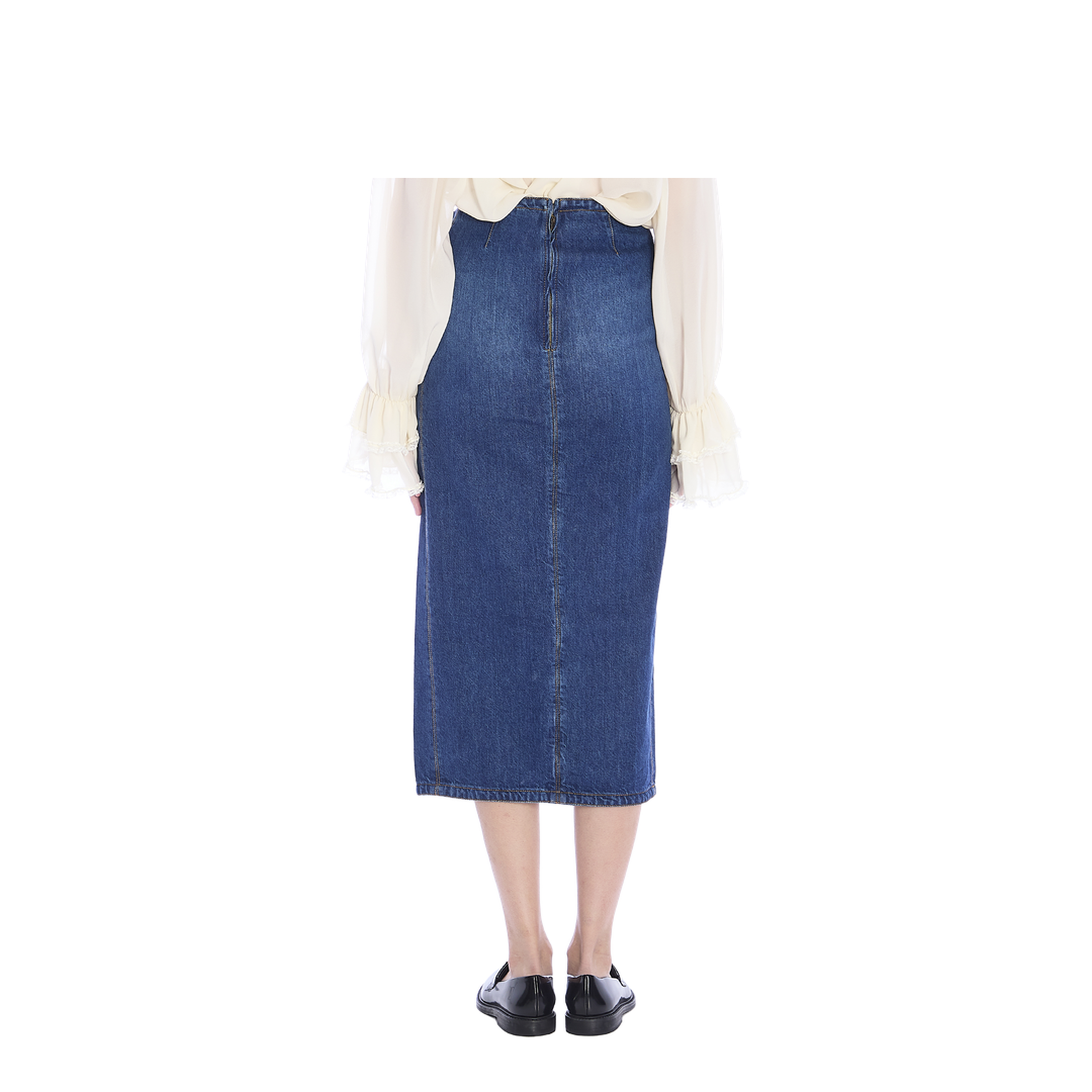 Denim Midi Skirt - Image 4