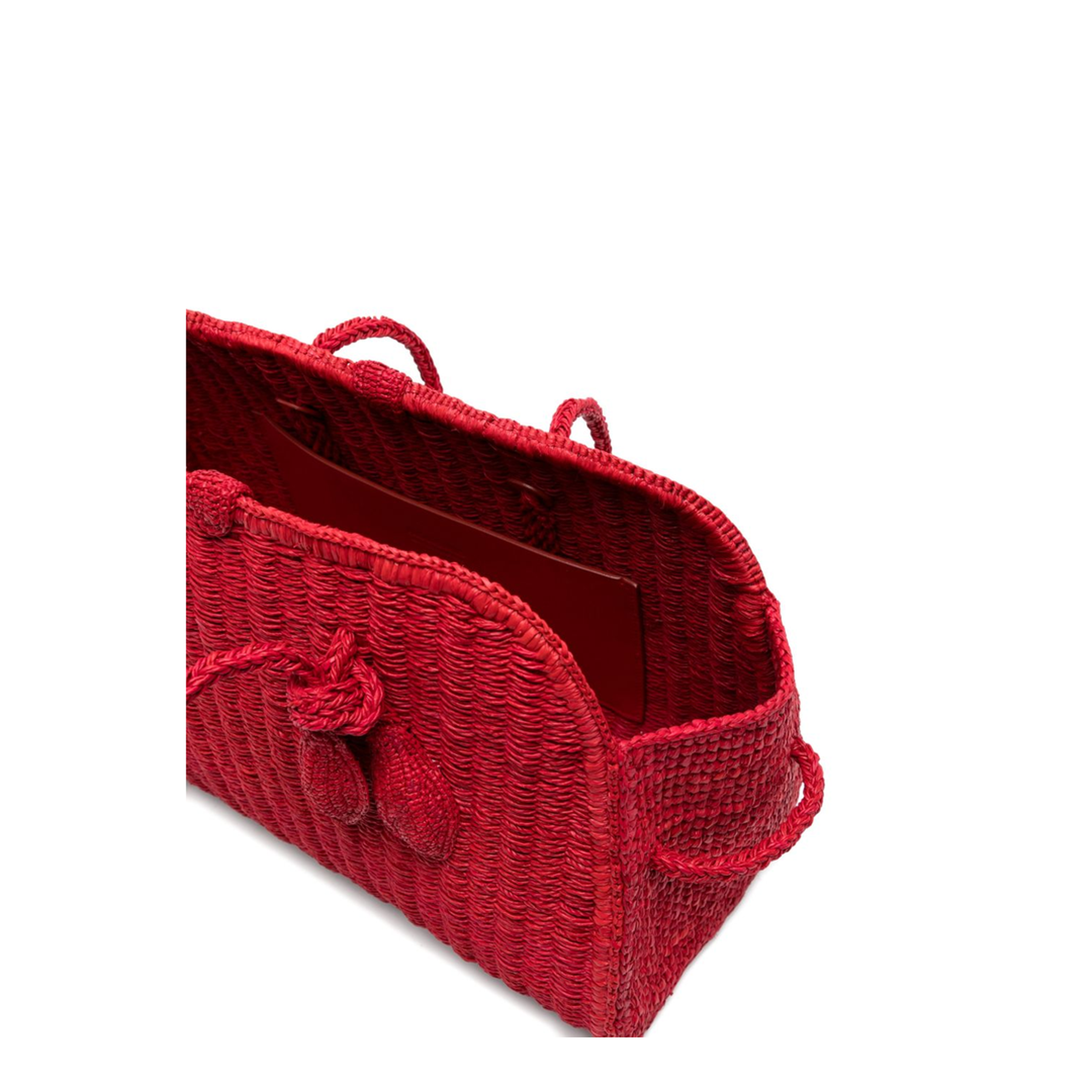 Turismo Raffia Tote Bag - Red - Image 4
