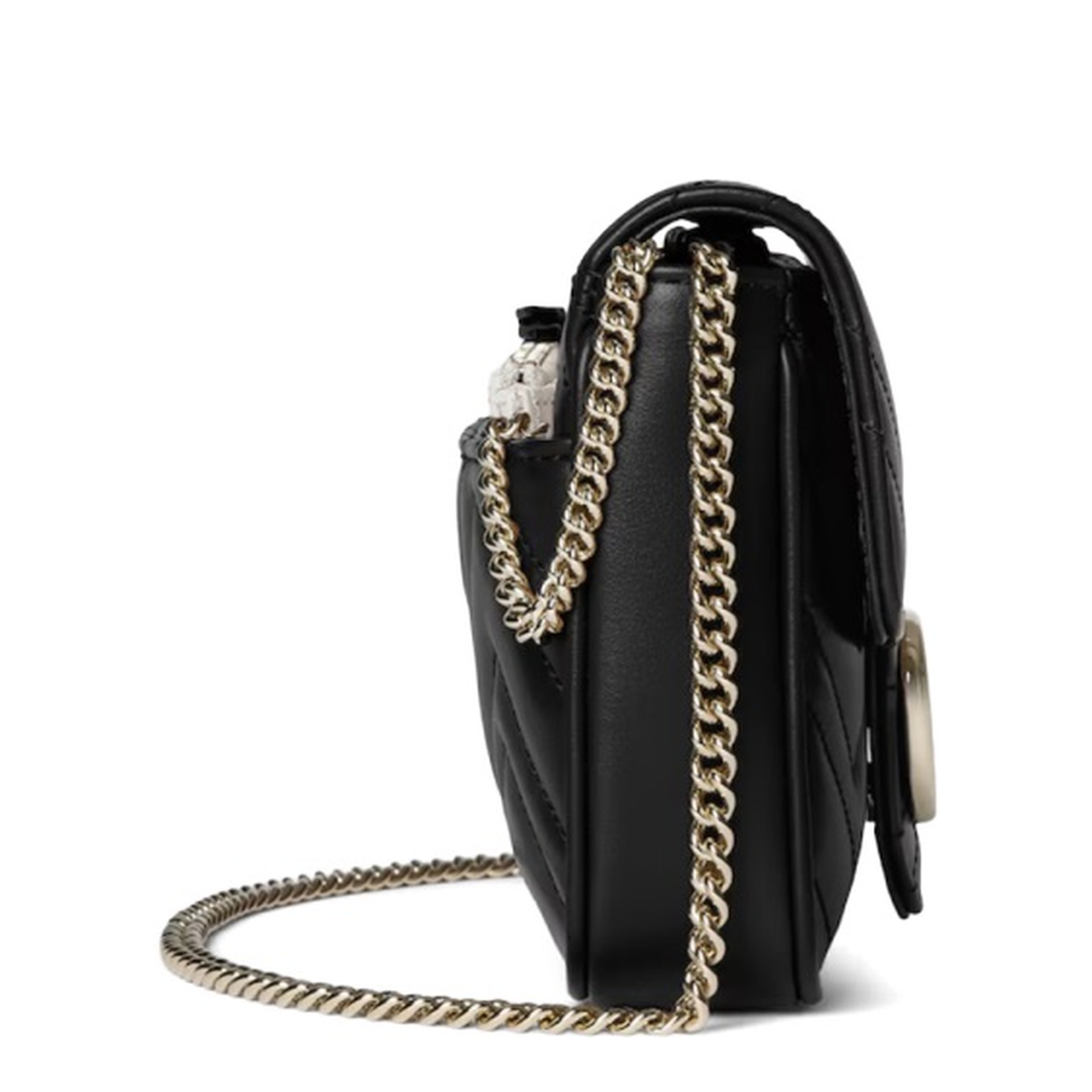 Marmont Small Leather Shoulder Bag - Black - Image 5