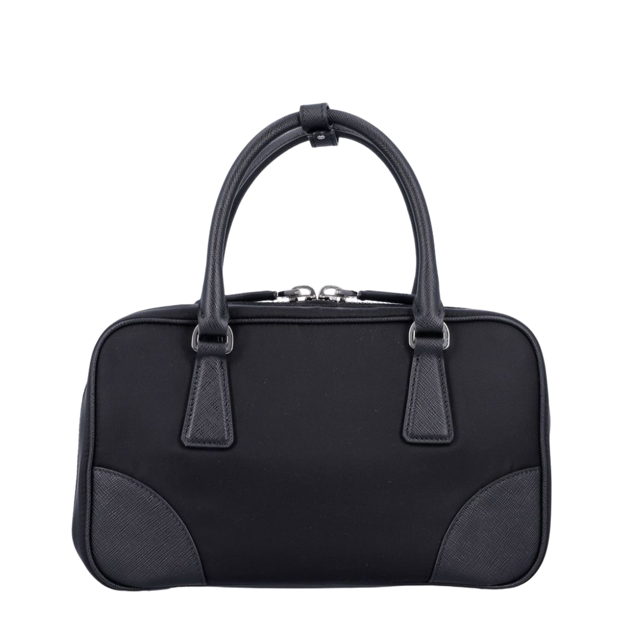 Sorelle Mini Recycled Nylon & Leather Mini Bag - Black - Image 2