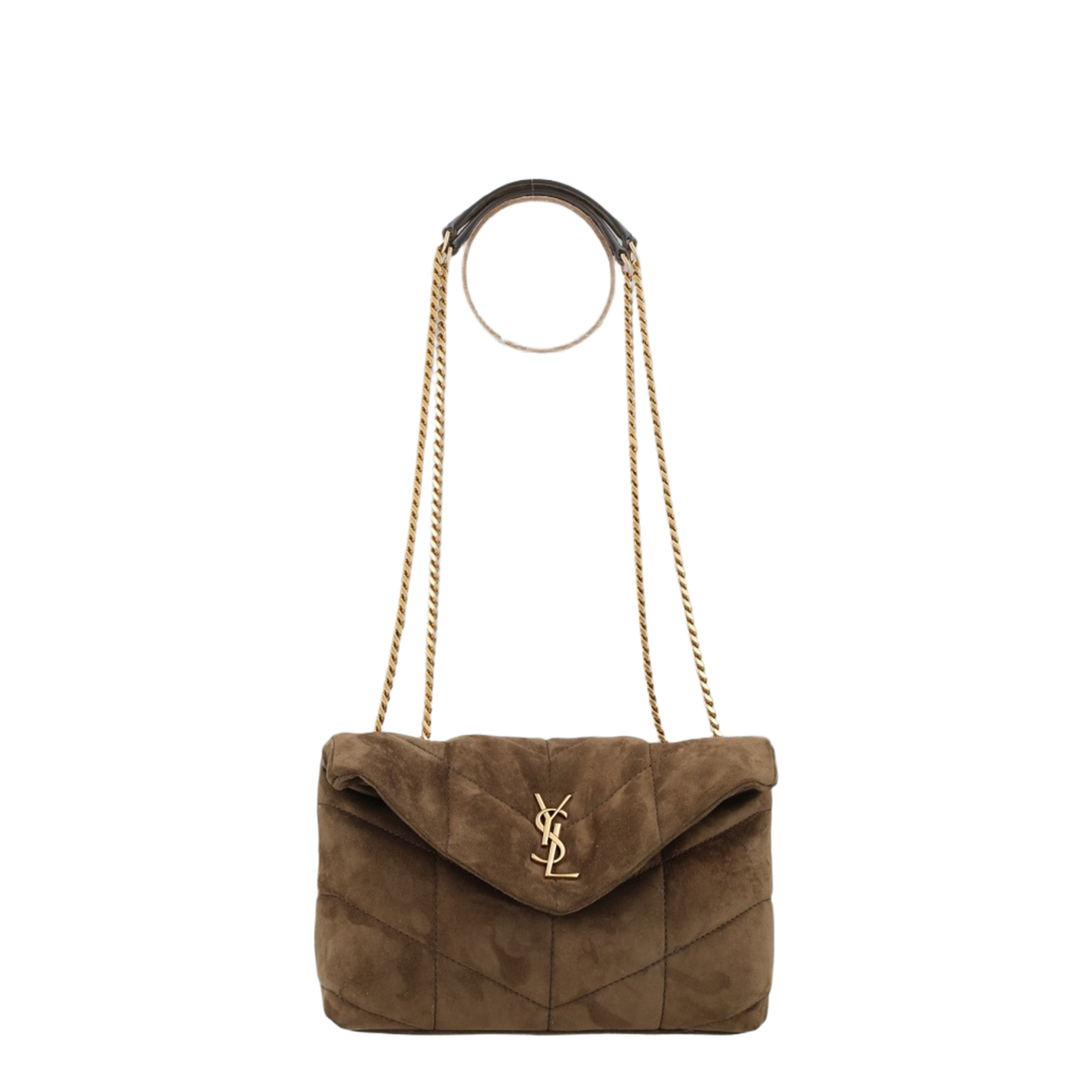 Toy Puffer Suede Shoulder Bag - Light Musk - Image 1