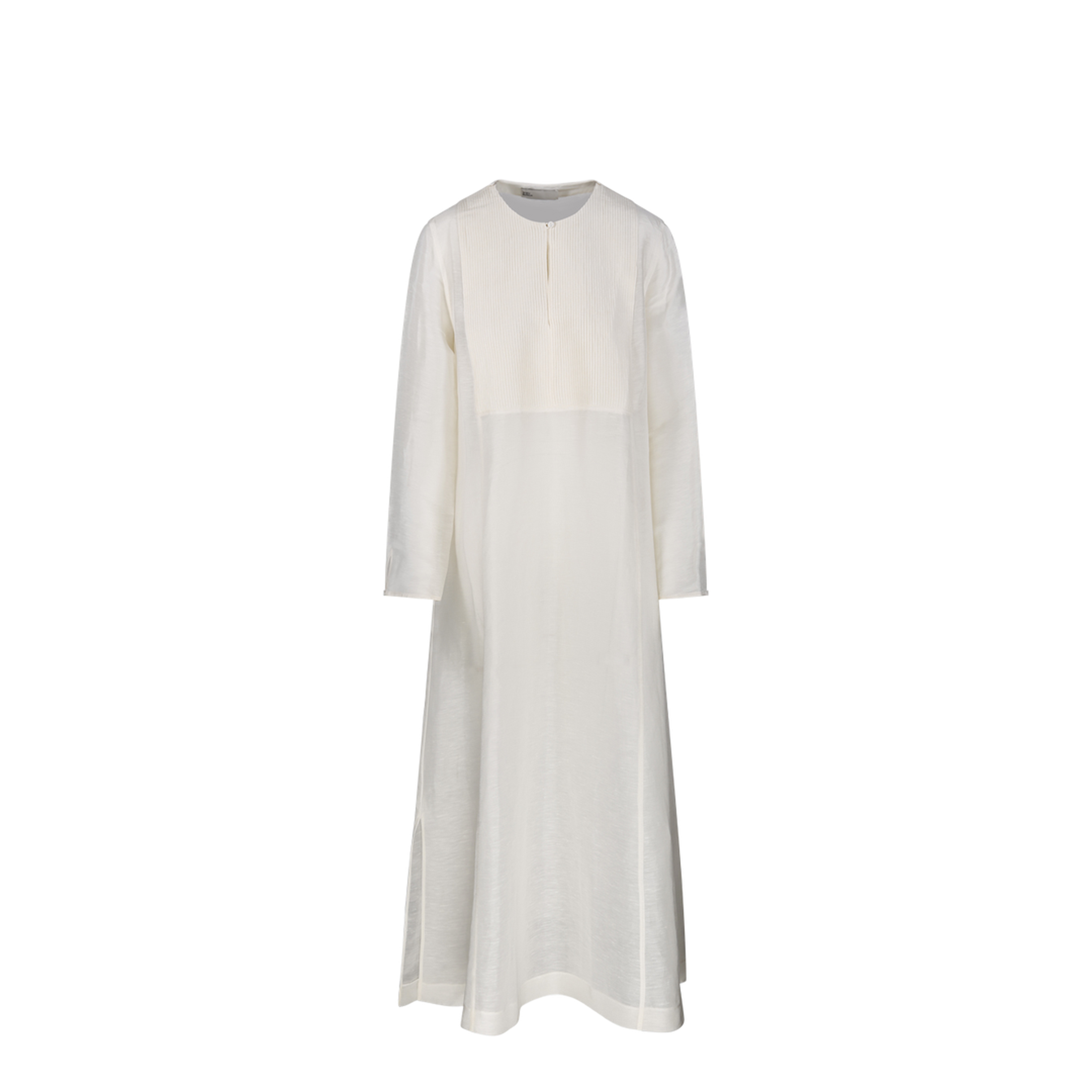 Ivory Linen Blend Caftan - Image 1