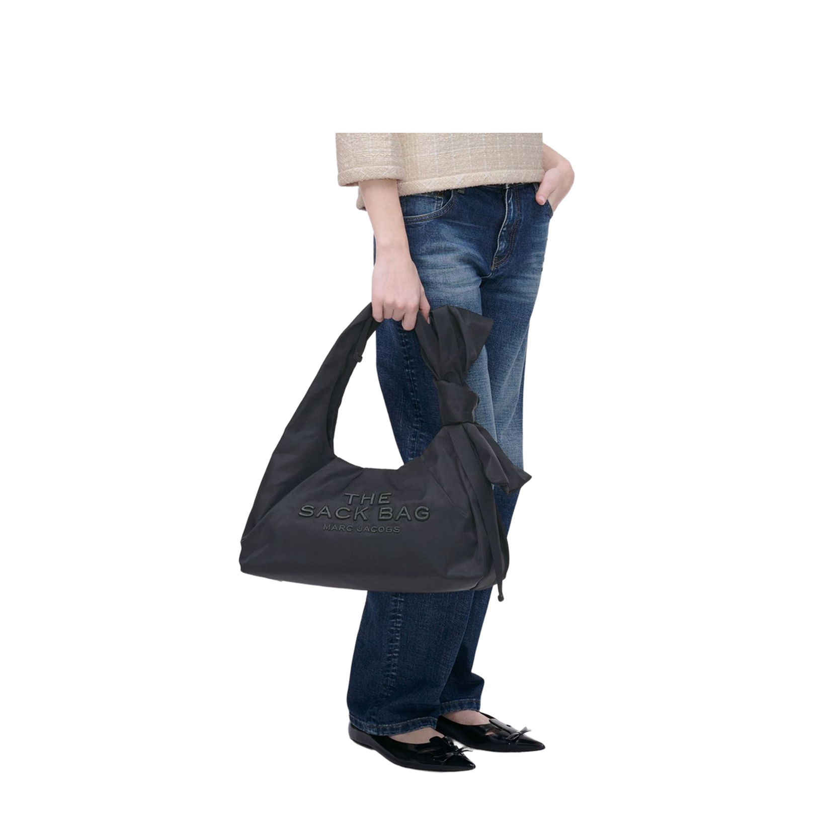 Bow Nylon Sack Bag - Image 2