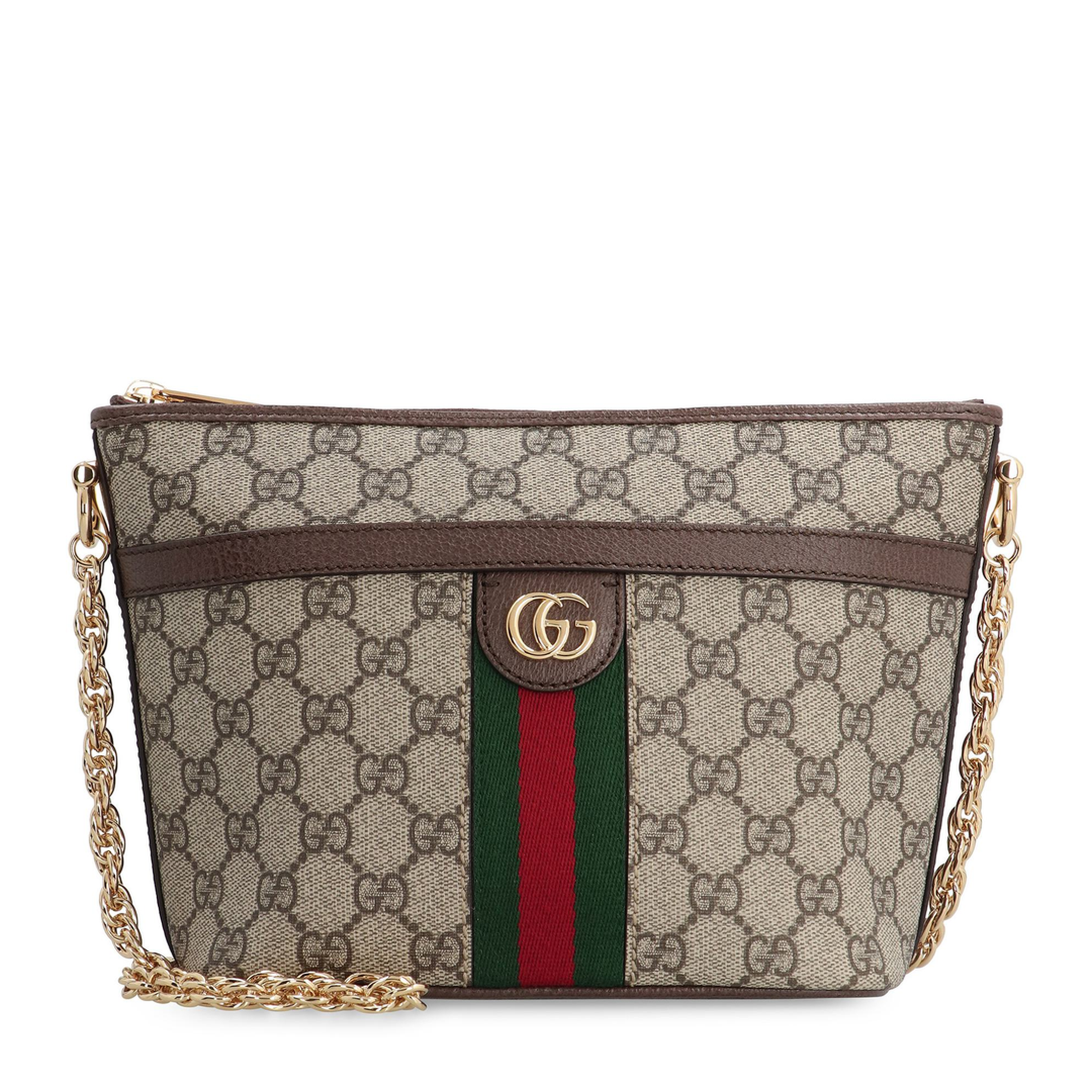Ophidia Medium GG Supreme Canvas Shoulder Bag - Beige and Ebony - Image 2
