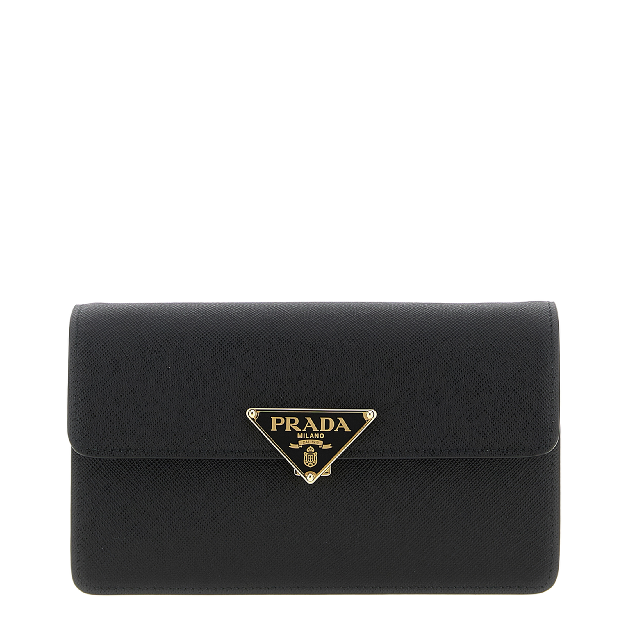 Mini Saffiano Calfskin Crossbody - Black - Image 1