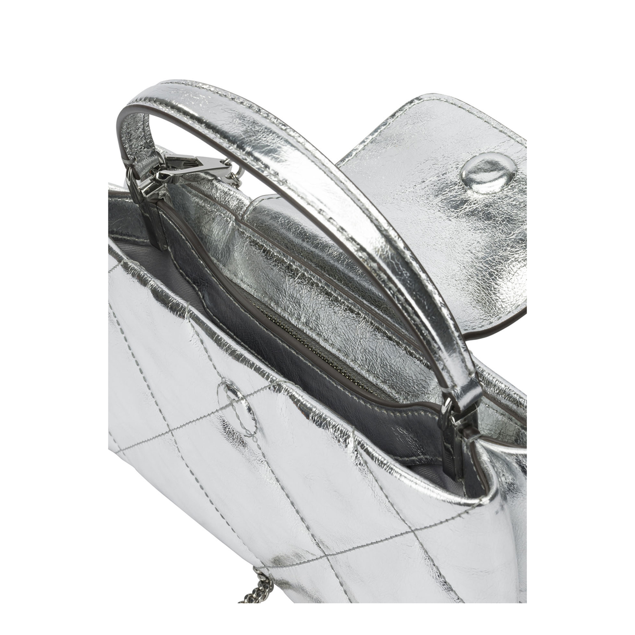 Mini Kira Diamond-Quilted Tote Bag - Image 5