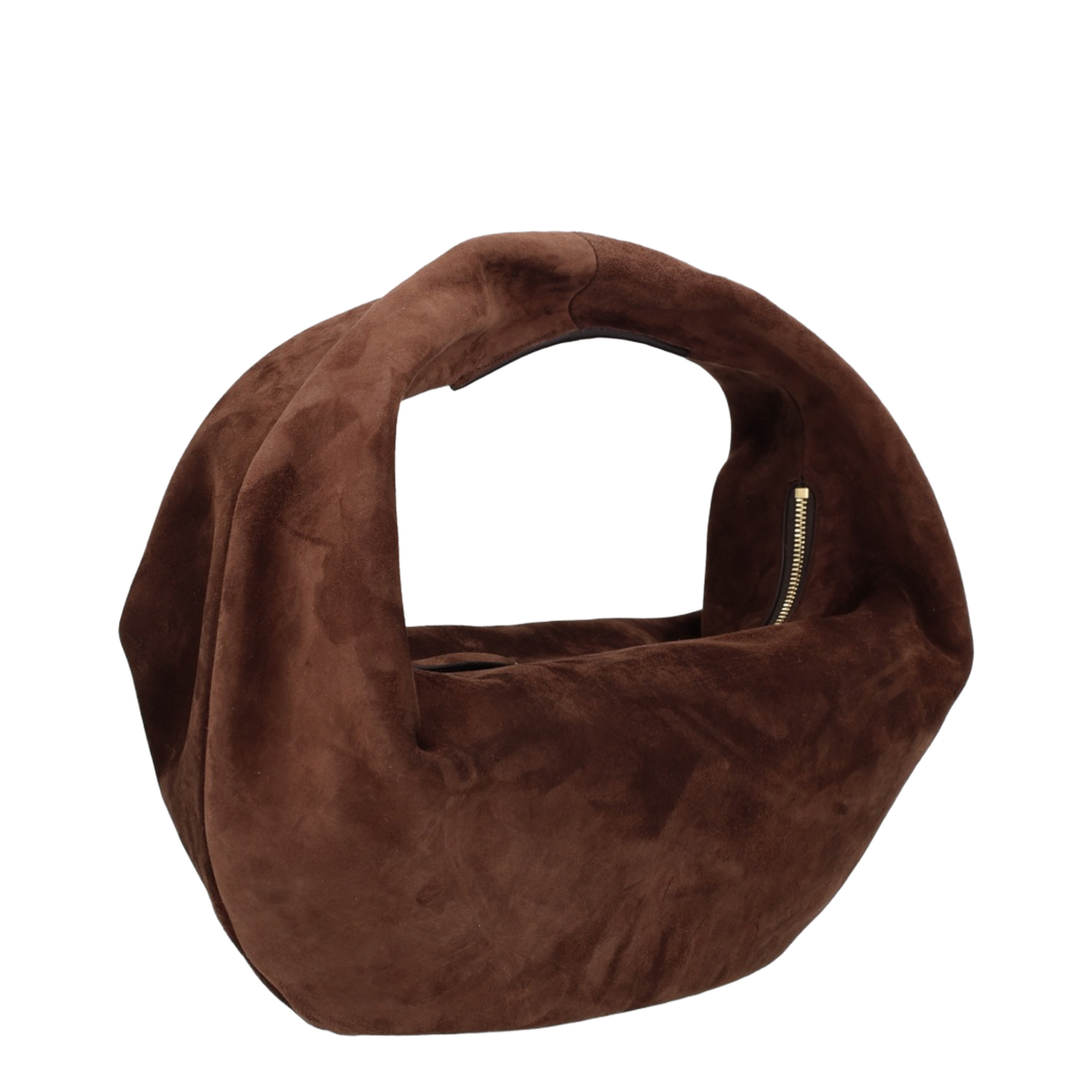 Olivia Medium Suede Calfskin Hobo - Dark Brown - Image 3