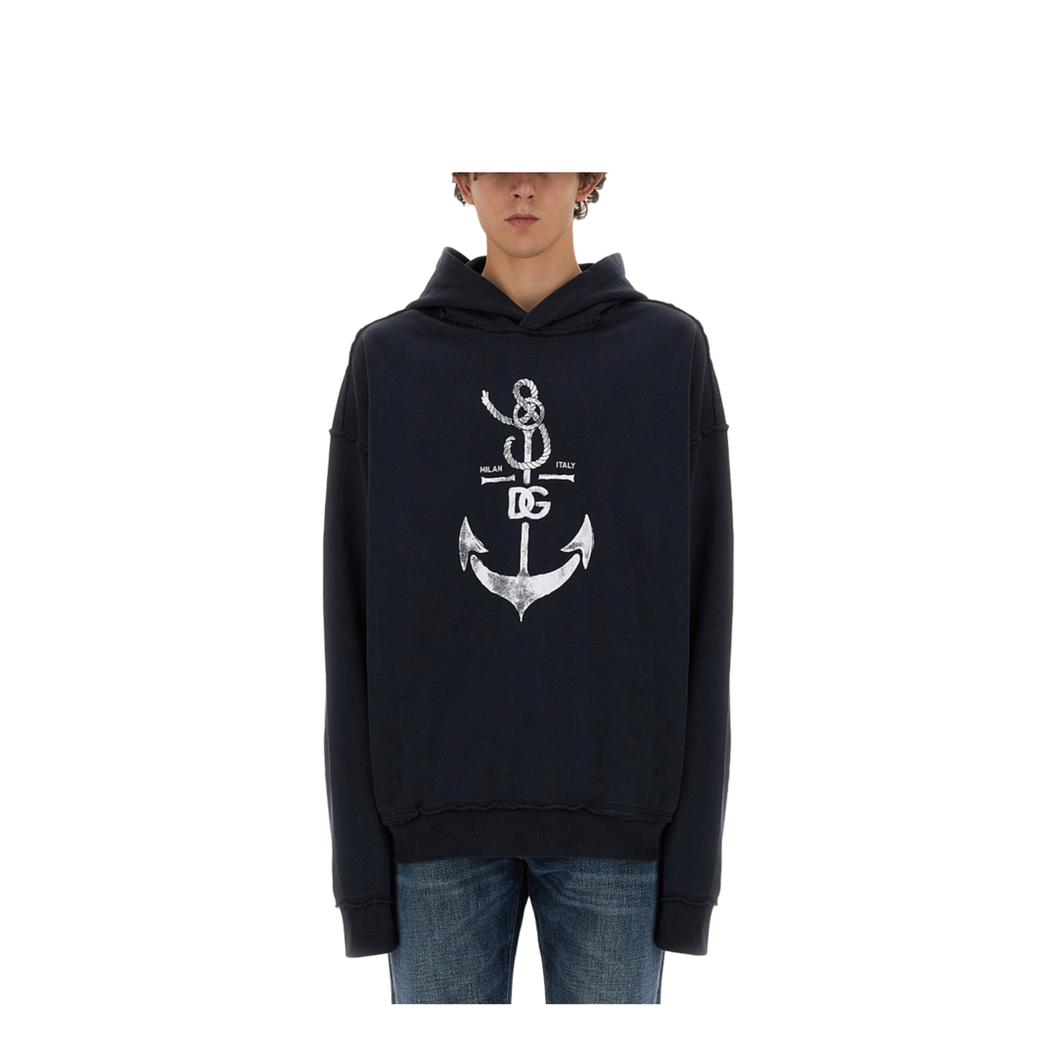 Sweatshirt with Navy Print - Image 1