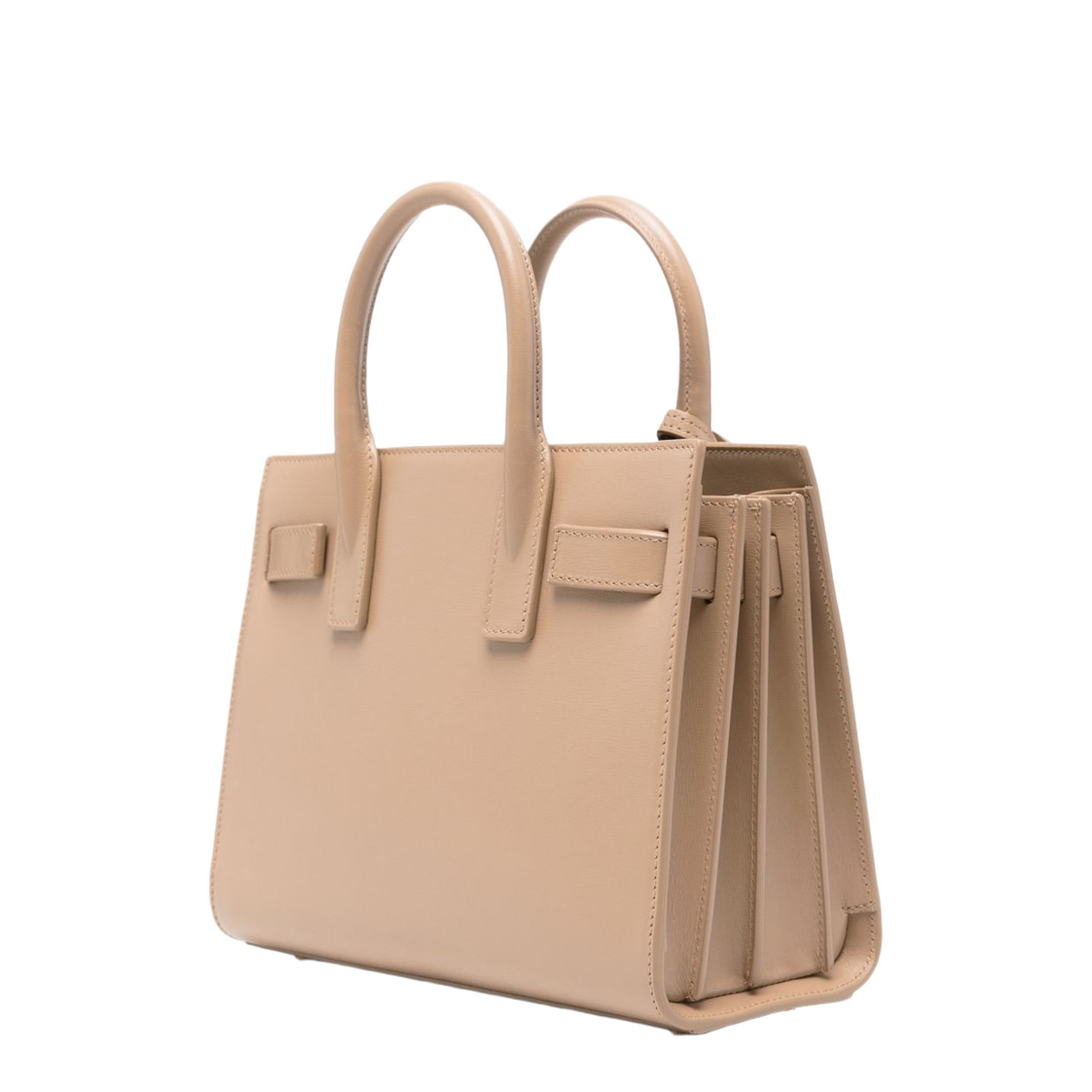 Sac de Jour Nano Smooth Leather Top Handle Bag - Beige - Image 2