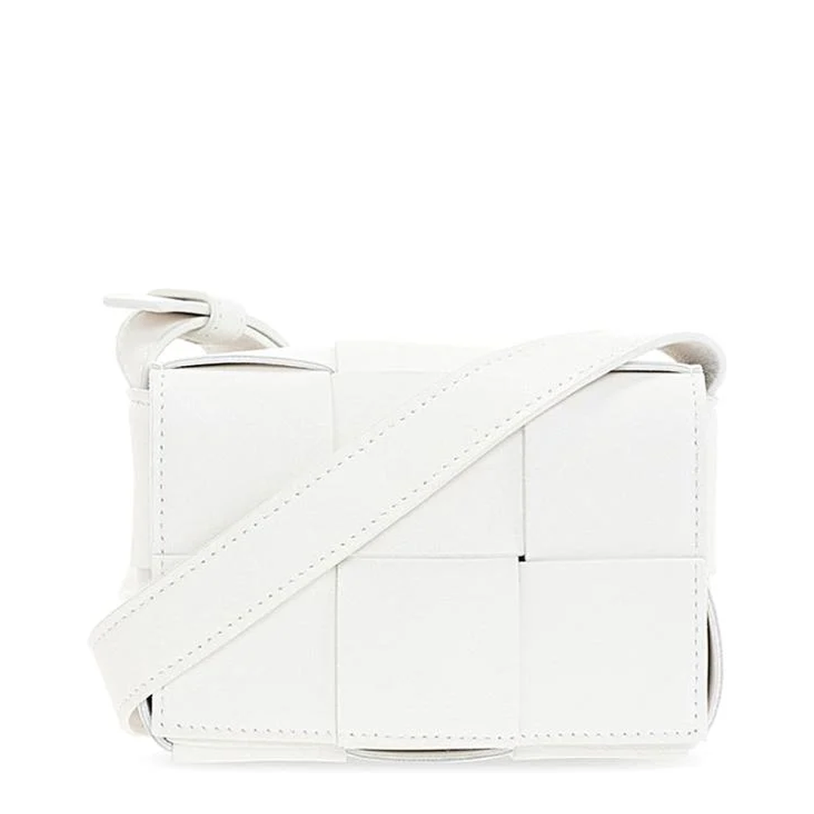 Cassette Mini Leather Crossbody Bags - White - Image 1