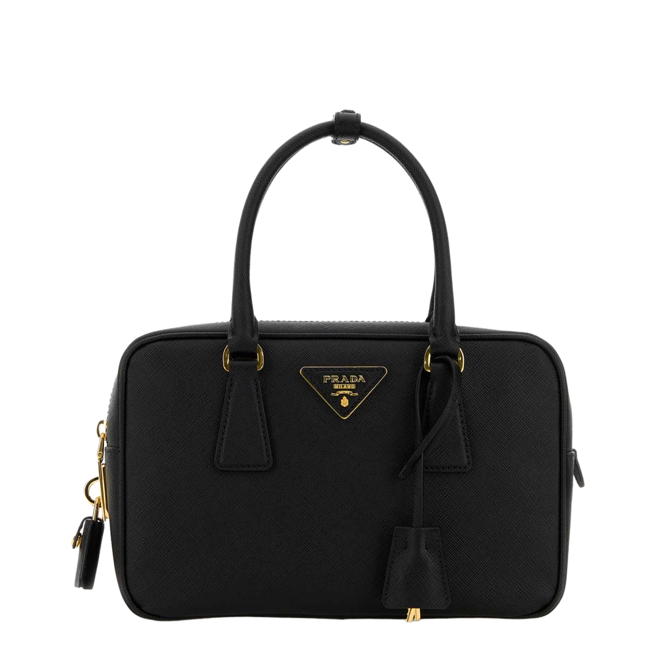 Bauletto Saffiano Leather Handbags - Black - Image 1