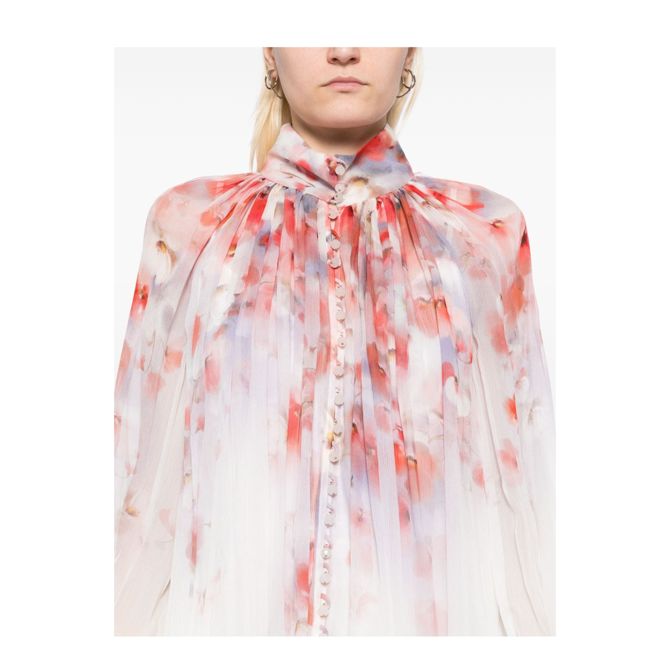 Crush Blouse With Floral Print - Image 2