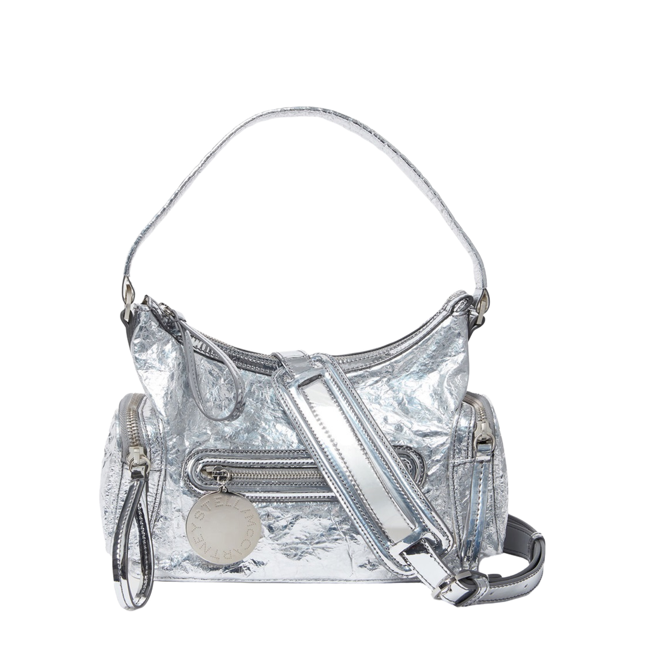 Dartmoor Medium Coated Fabric Crossbody - Silver - Image 1