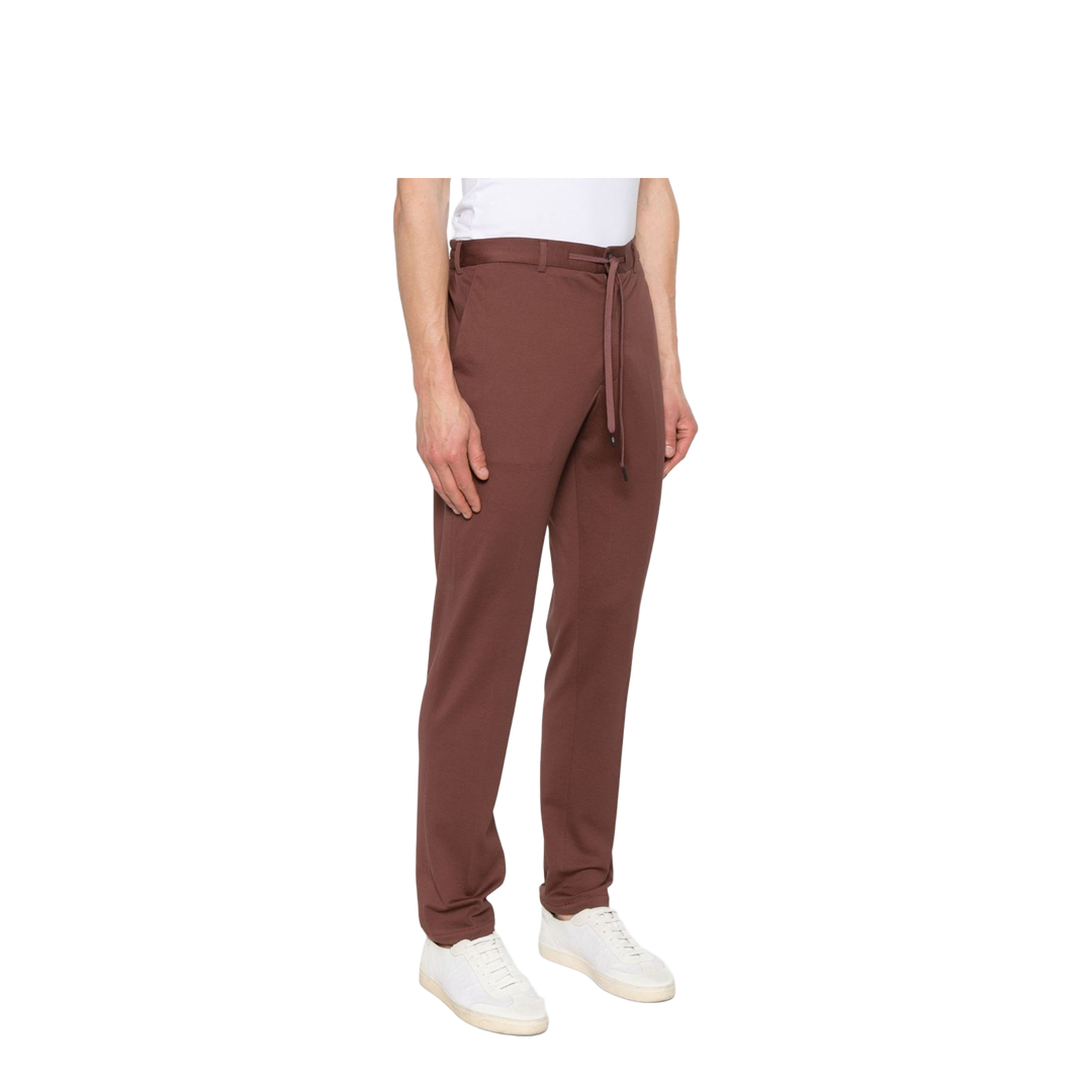 Cotton Trousers In Brown - Image 2