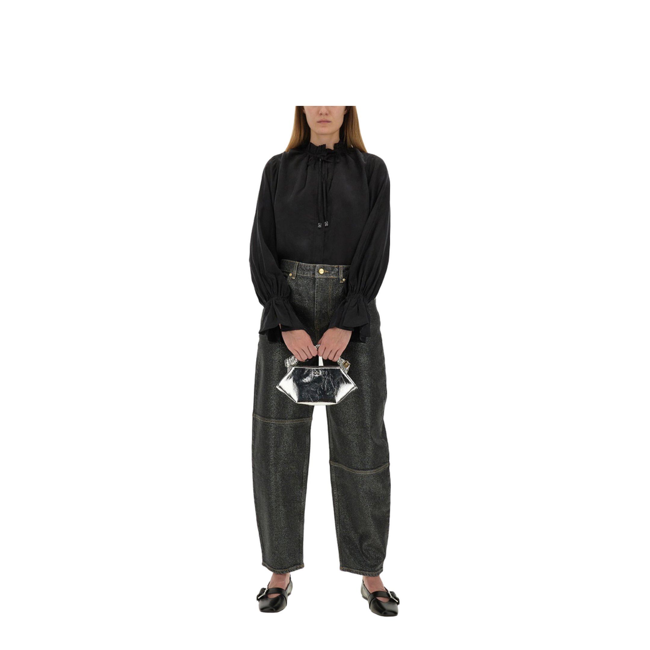Organic Cotton Denim Jeans - Black - Image 2