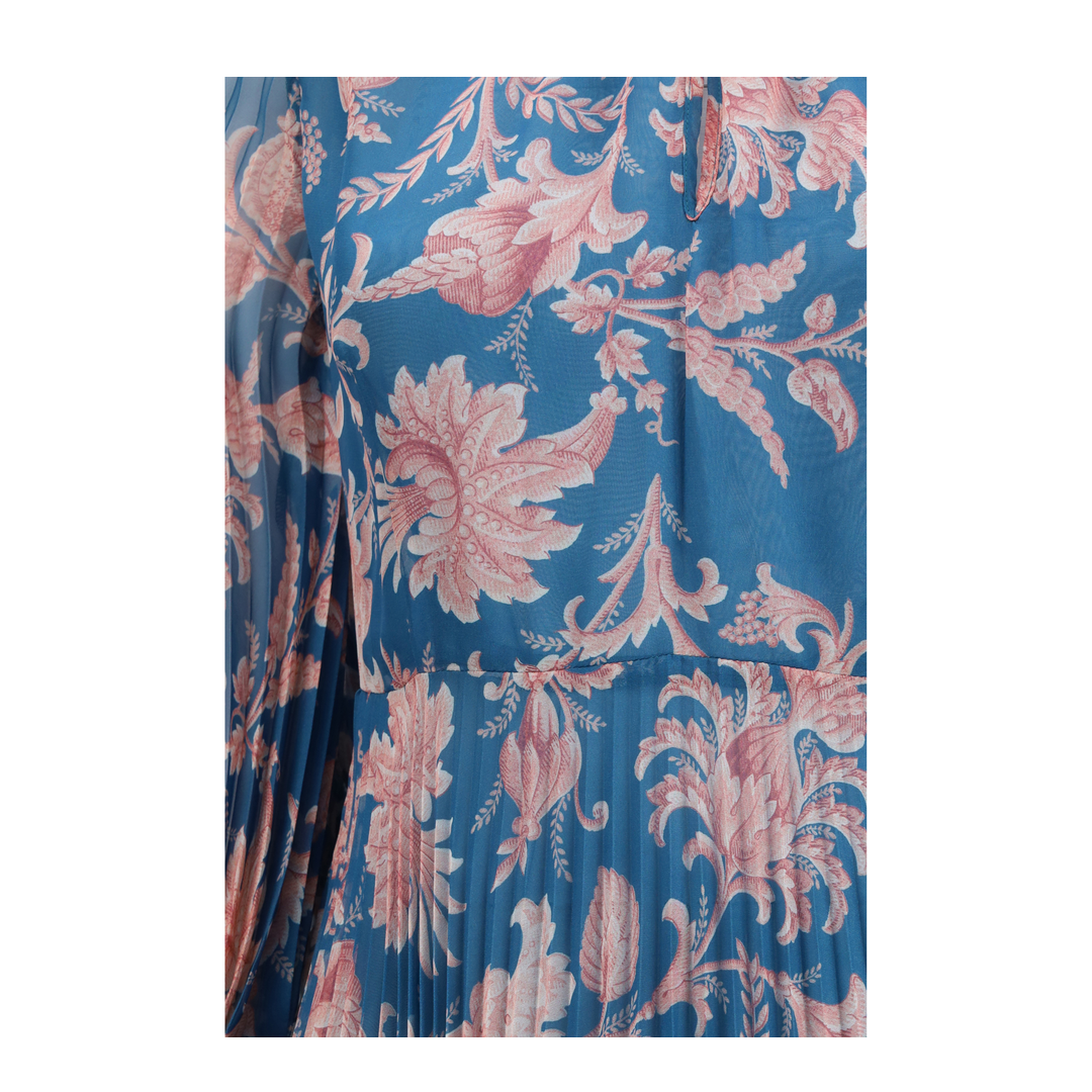 Maxi Pleated Dress with Flared Sleeves - Image 3