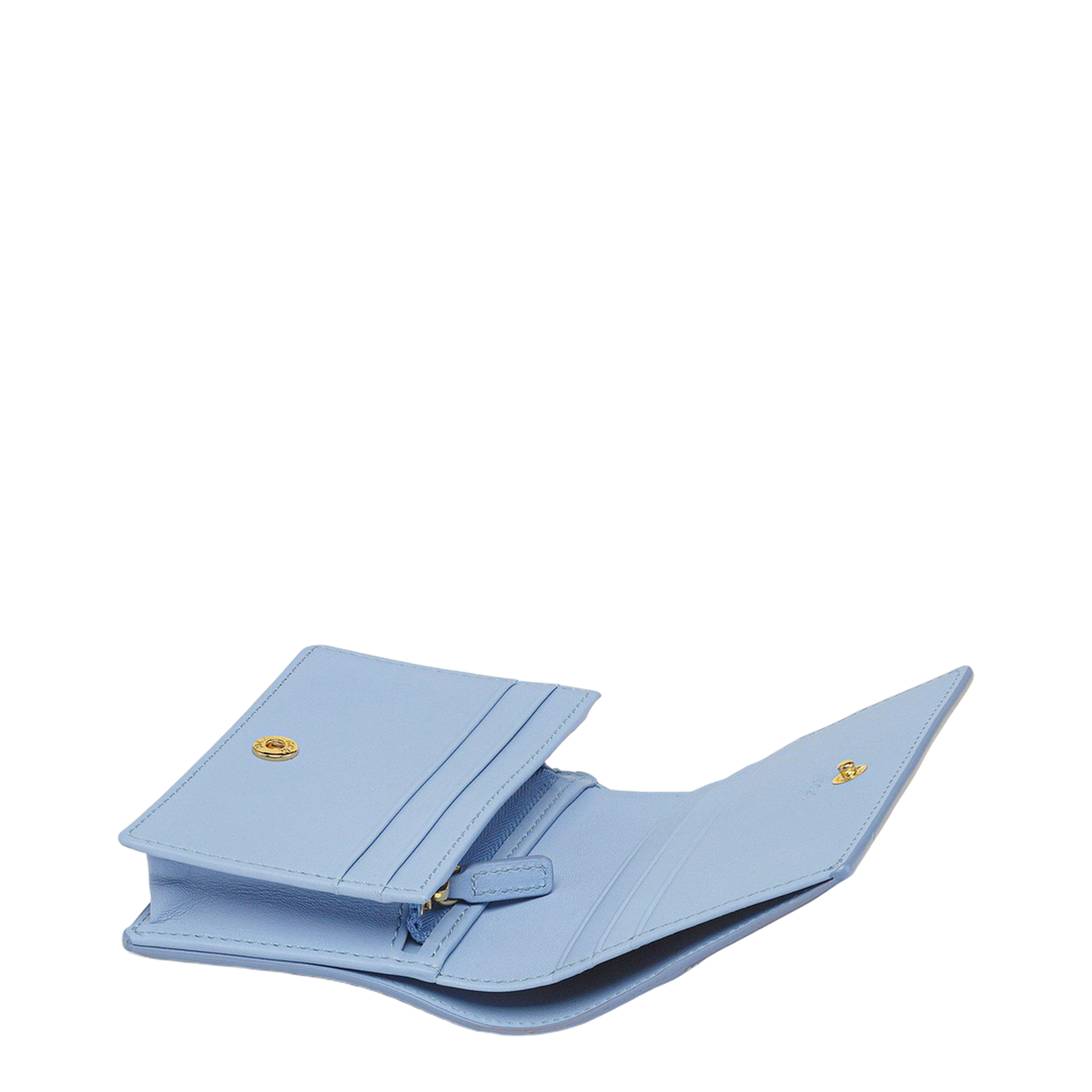 Spanish Calfskin Diamond Snap Wallet - Blue - Image 2