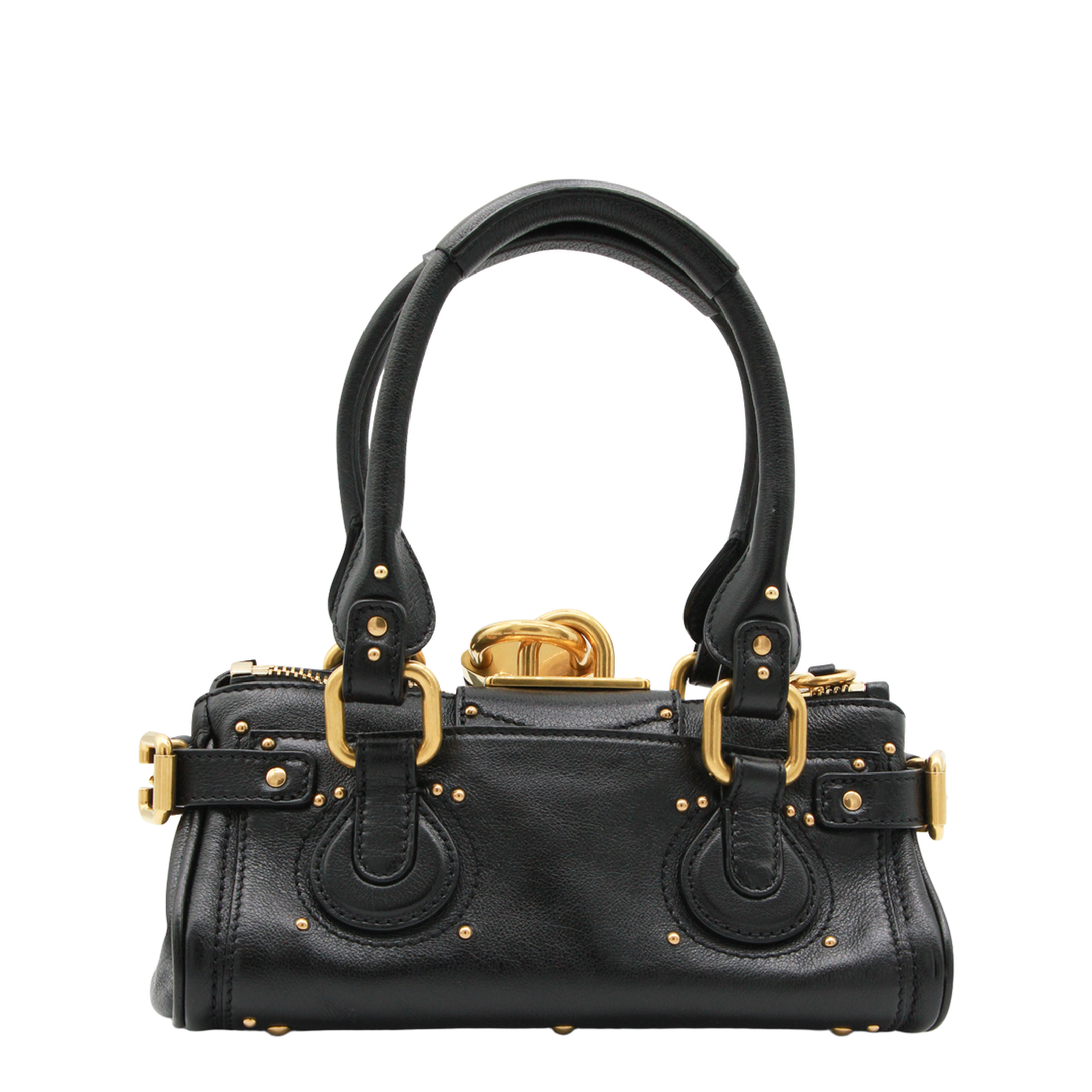 Paddington Small Buffalo Leather Shoulder Bag - Black - Image 3