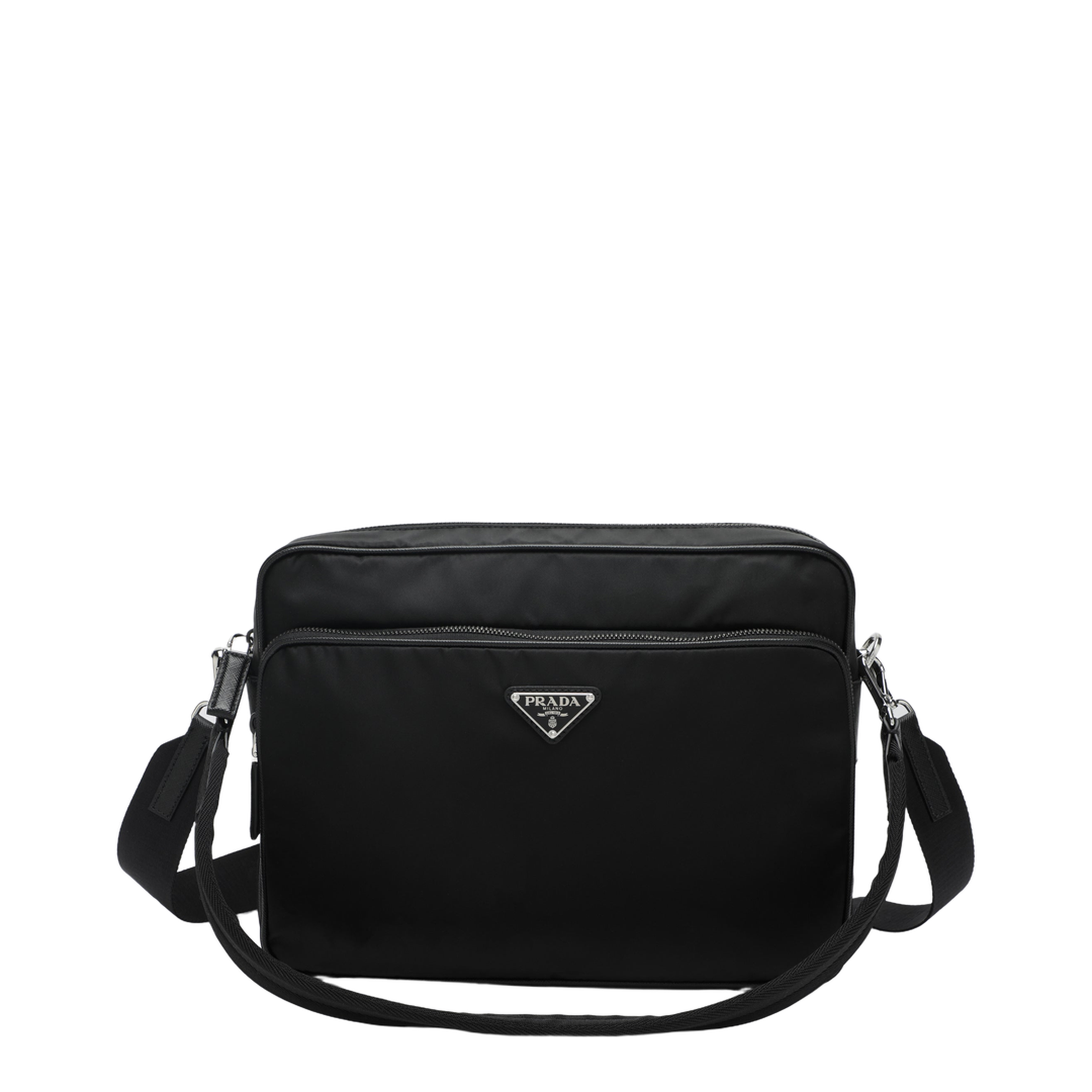 Saffiano Re-Nylon Shoulder Bags - Black - Image 1