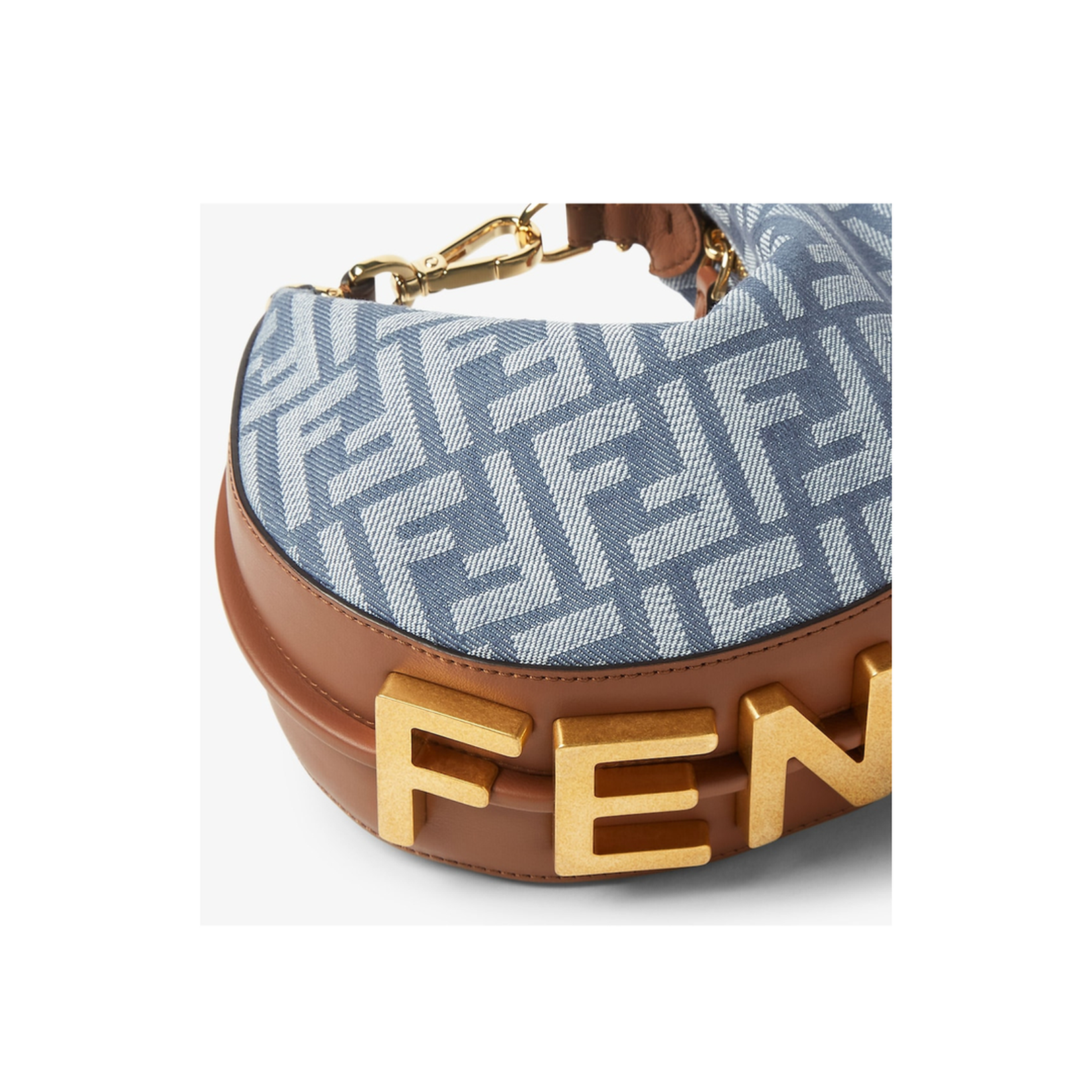Fendigraphy Mini Denim Shoulder Bags - Blue - Image 5