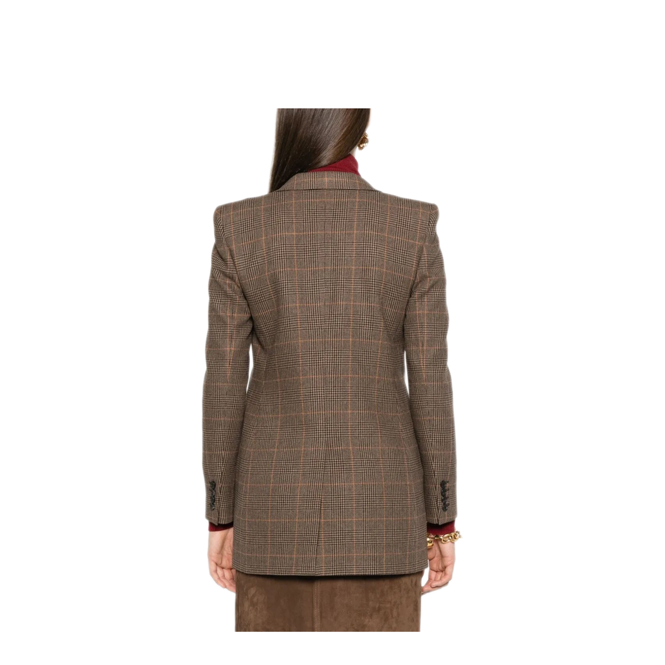 Checked Single-Breasted Blazer - Image 3