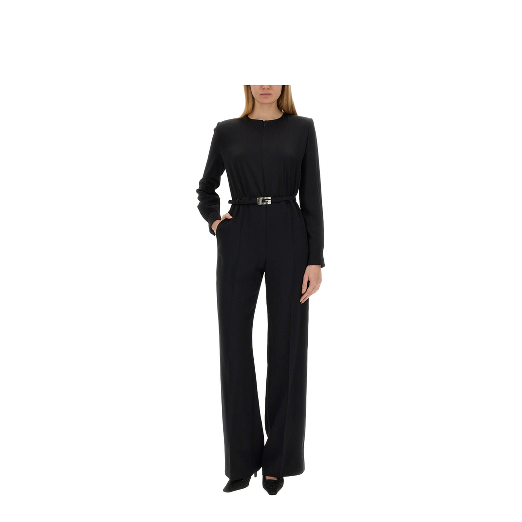 Viscose Jumpsuit with Belt - Image 2