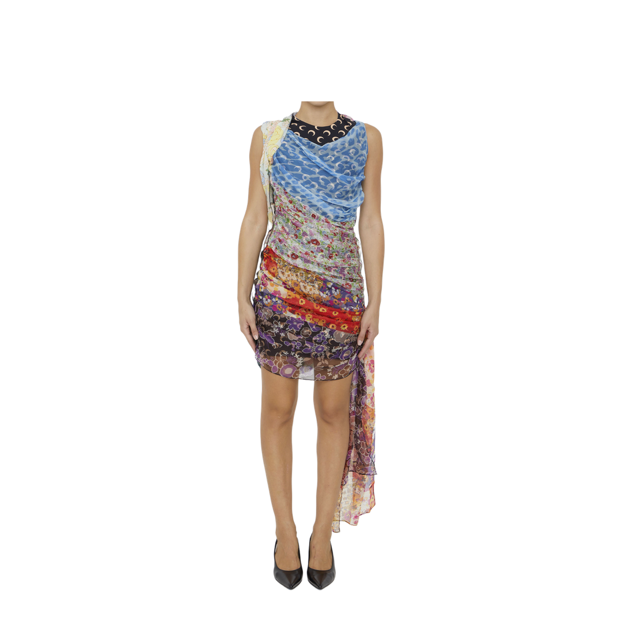 Regenerated Scarves Dress - Image 1