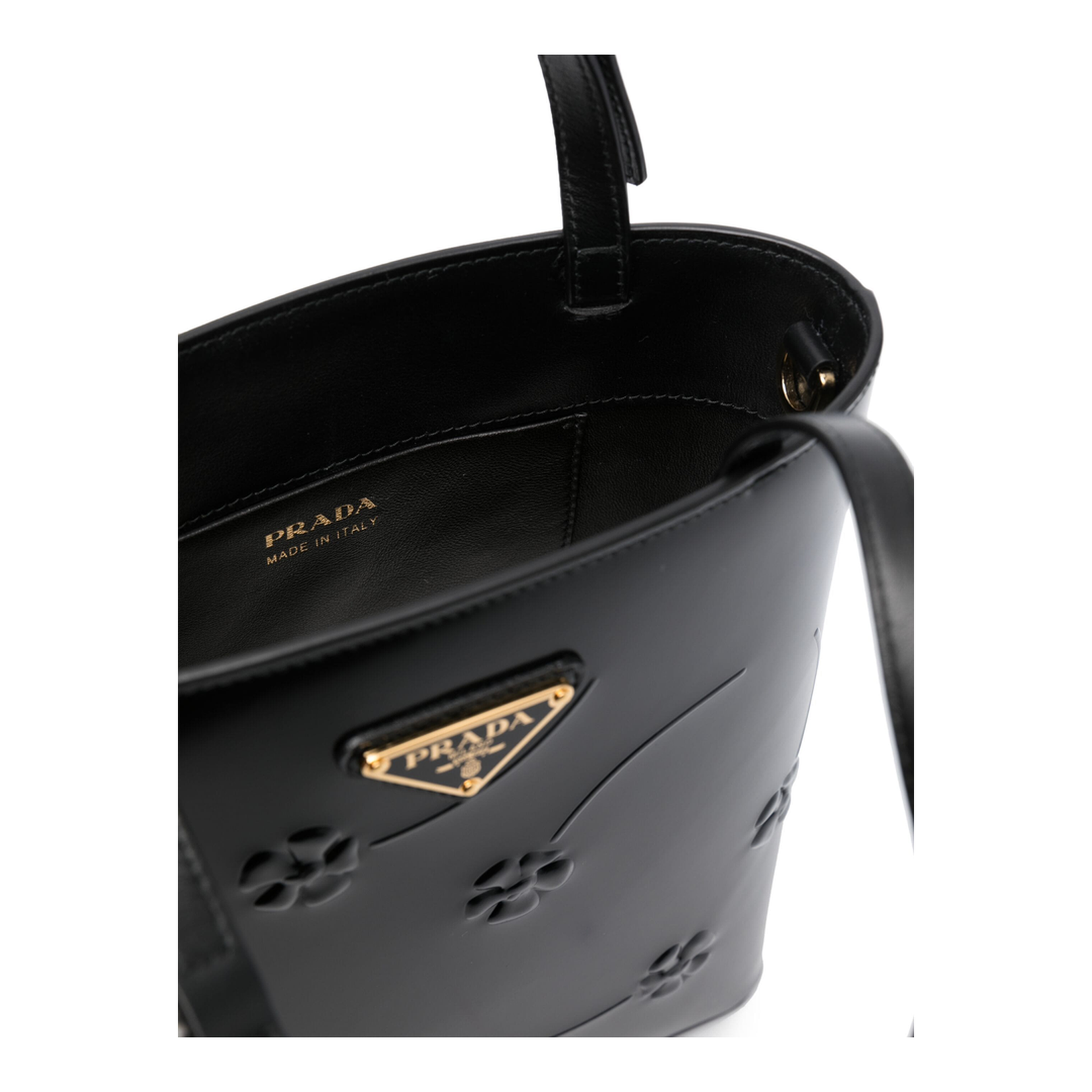 Floral-Embellished Leather Tote Bag - Image 5