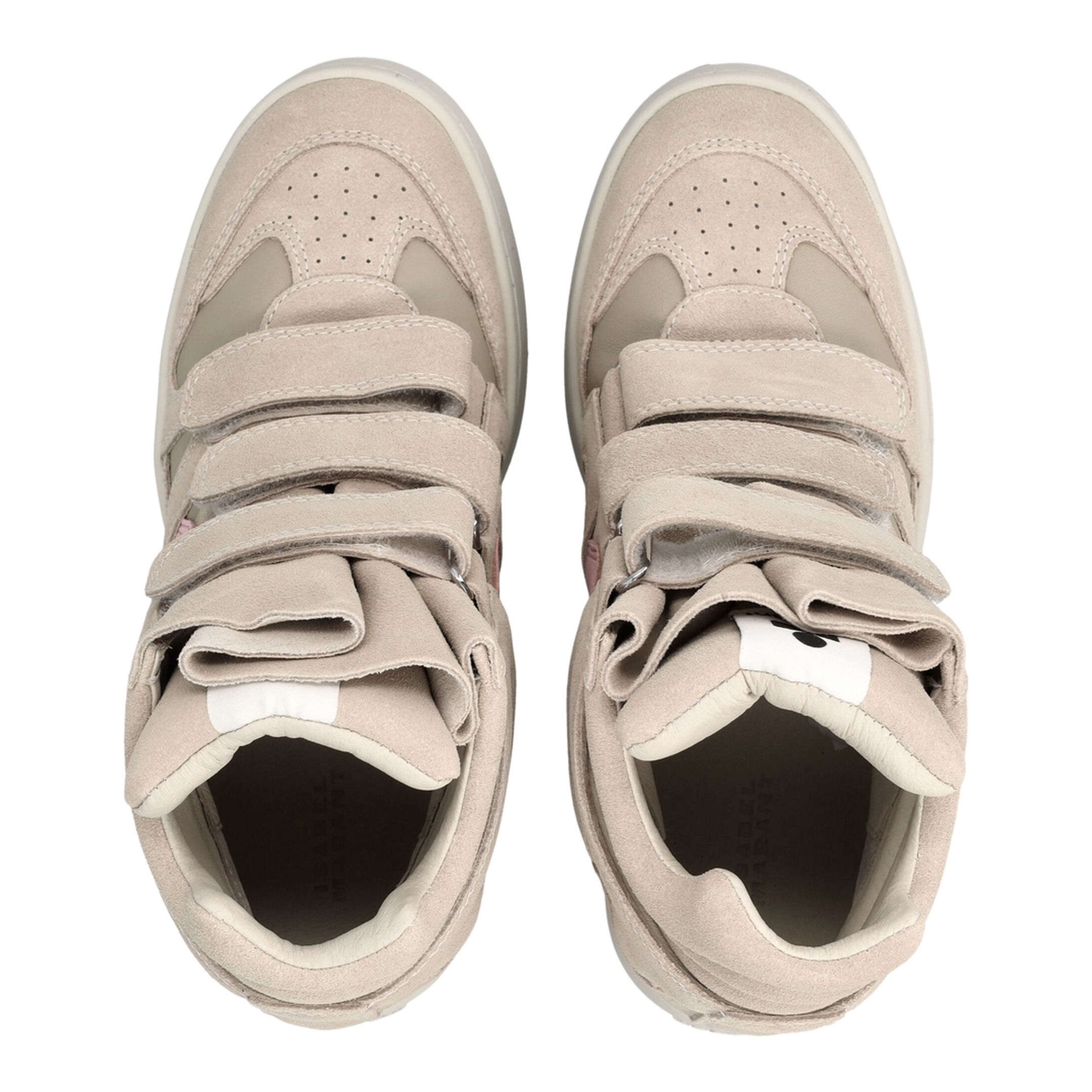 Bekett wedge sneakers in beige/pink suede - Image 2