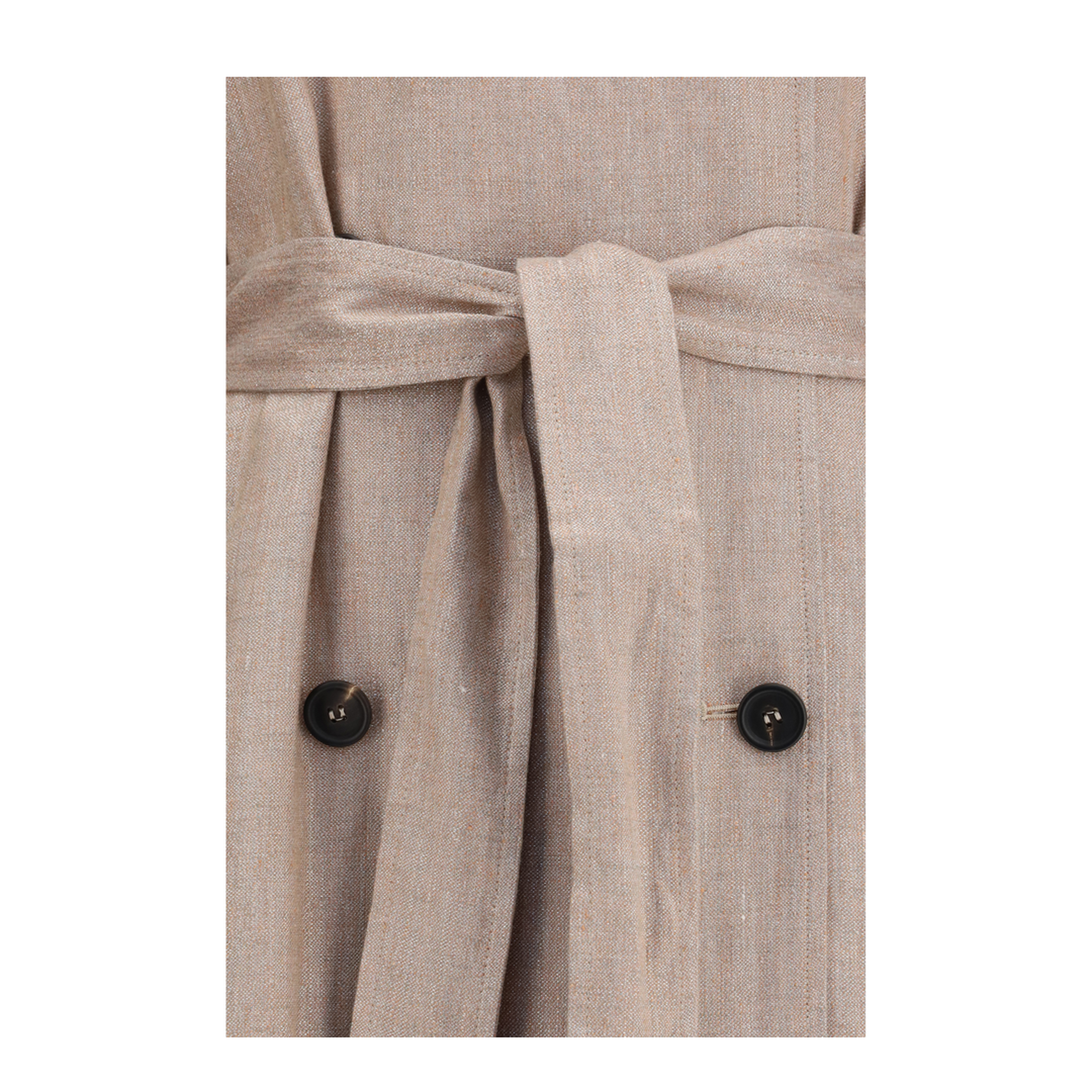 Linen Trench Coat with Lurex - Image 3